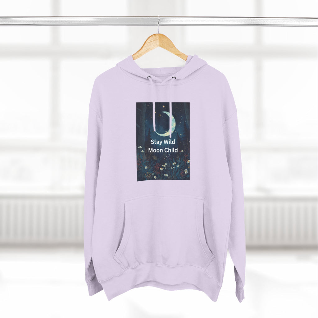 Stay Wild Moon Child Hoodie - Cozy Fleece, Celestial Vibes, Perfect for Nature Lovers, Gifts for All Occasions, Unisex Apparel
