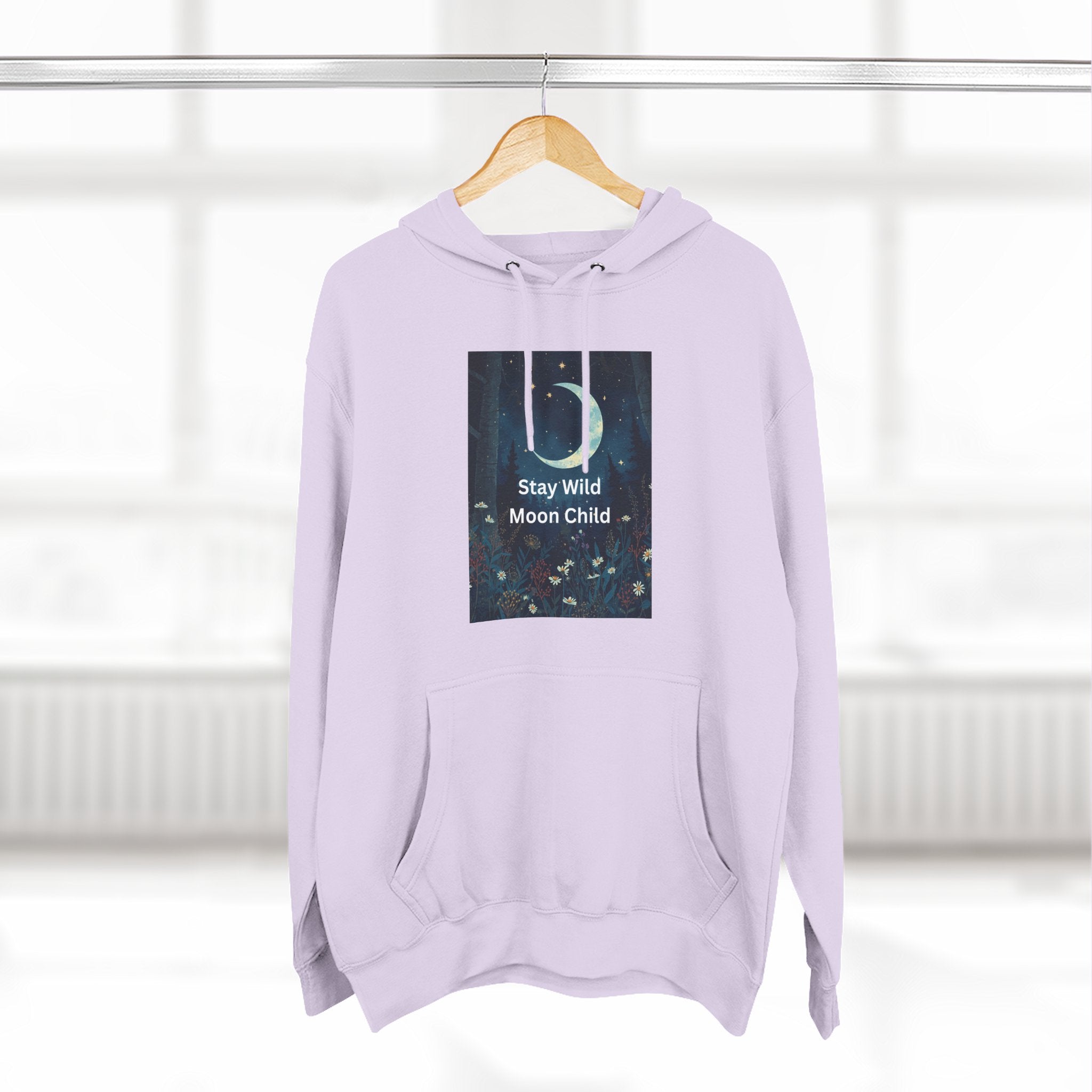 Stay Wild Moon Child Hoodie - Cozy Fleece, Celestial Vibes, Perfect for Nature Lovers, Gifts for All Occasions, Unisex Apparel