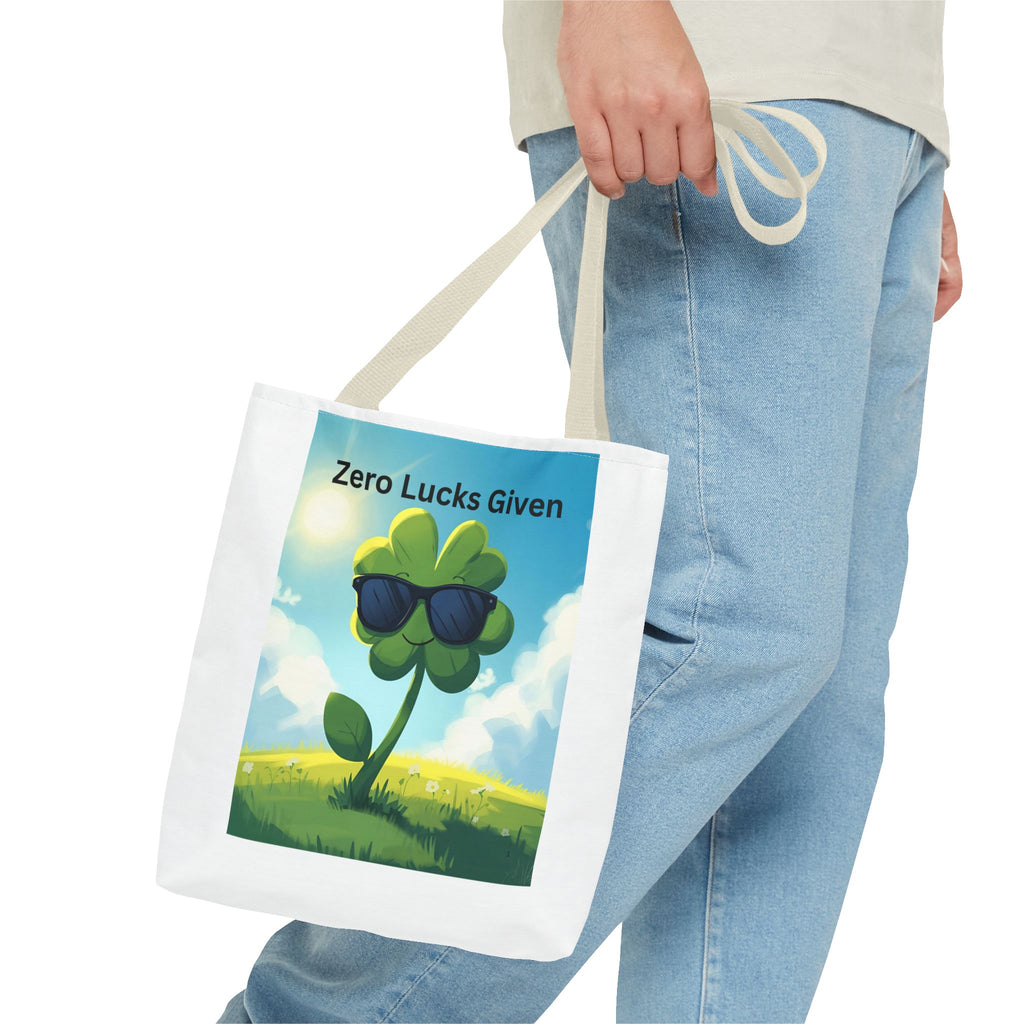 Zero Lucks Given Playful St. Patrick's Day Tote Bag, Fun Canvas Bag for Shoppers, Zero Lucks Given Bag, Gift for Friends, Travel Bag, Everyday Use