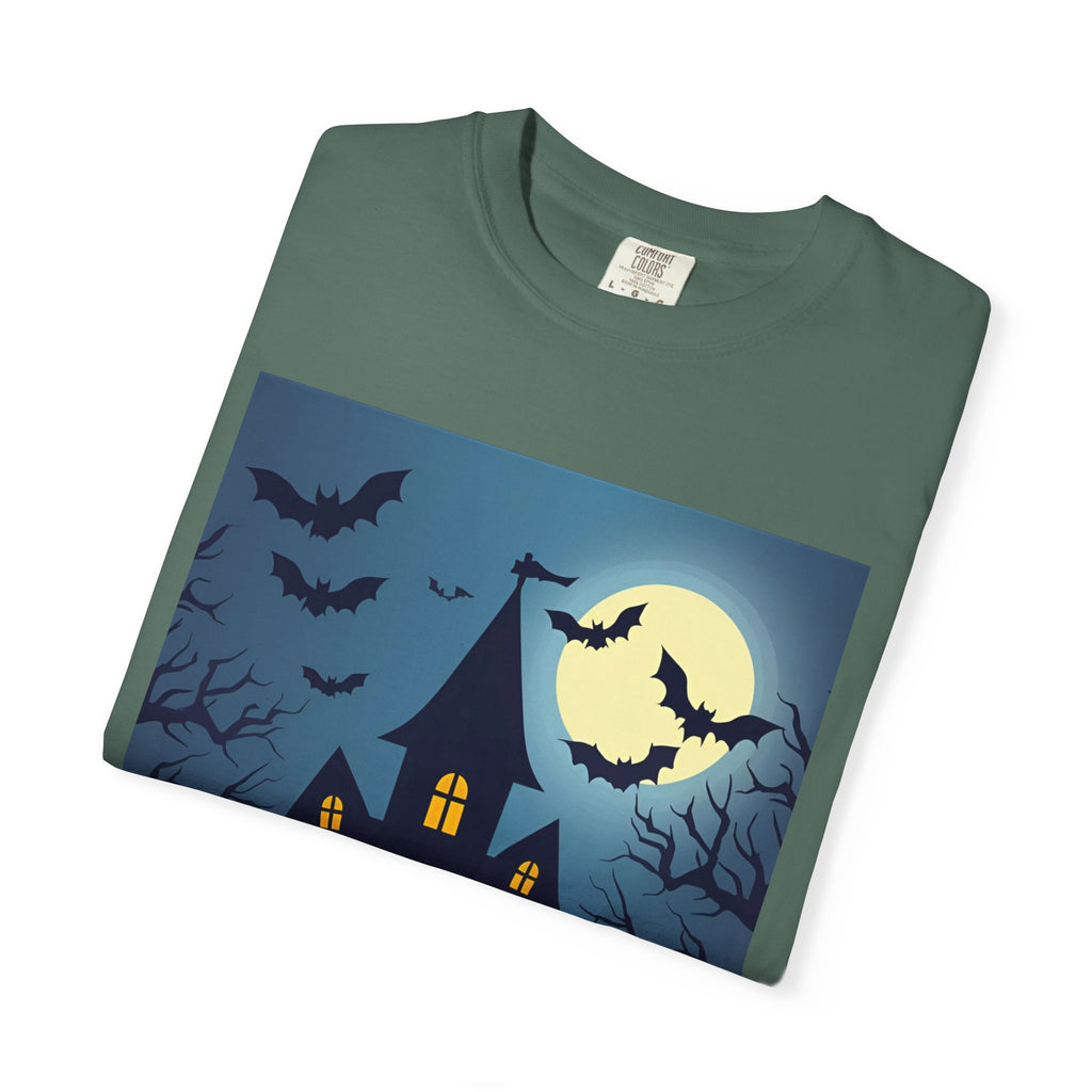 Haunted House T-Shirt, Spooky Halloween Tee, Unisex Shirt, Fall Apparel, Ghostly Graphic Tee, October Celebration Outfit