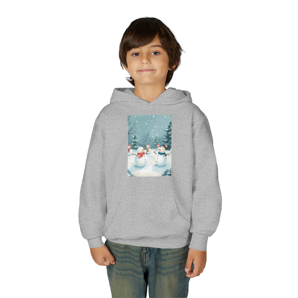 Festive Snowman Hoodie for Kids, Winter Sweatshirt, Christmas Gift, Holiday Apparel, Cozy Winter Wear