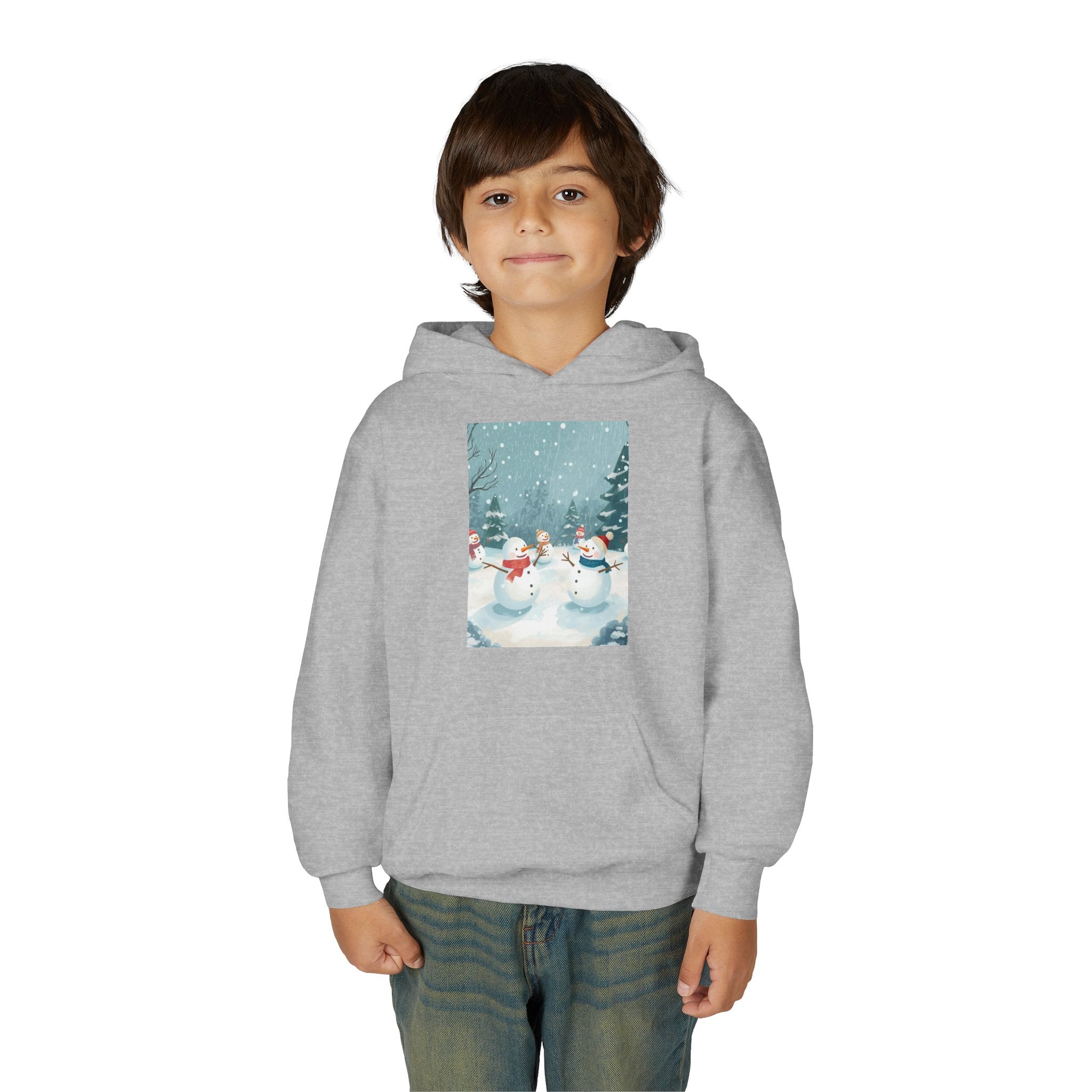 Festive Snowman Hoodie for Kids, Winter Sweatshirt, Christmas Gift, Holiday Apparel, Cozy Winter Wear