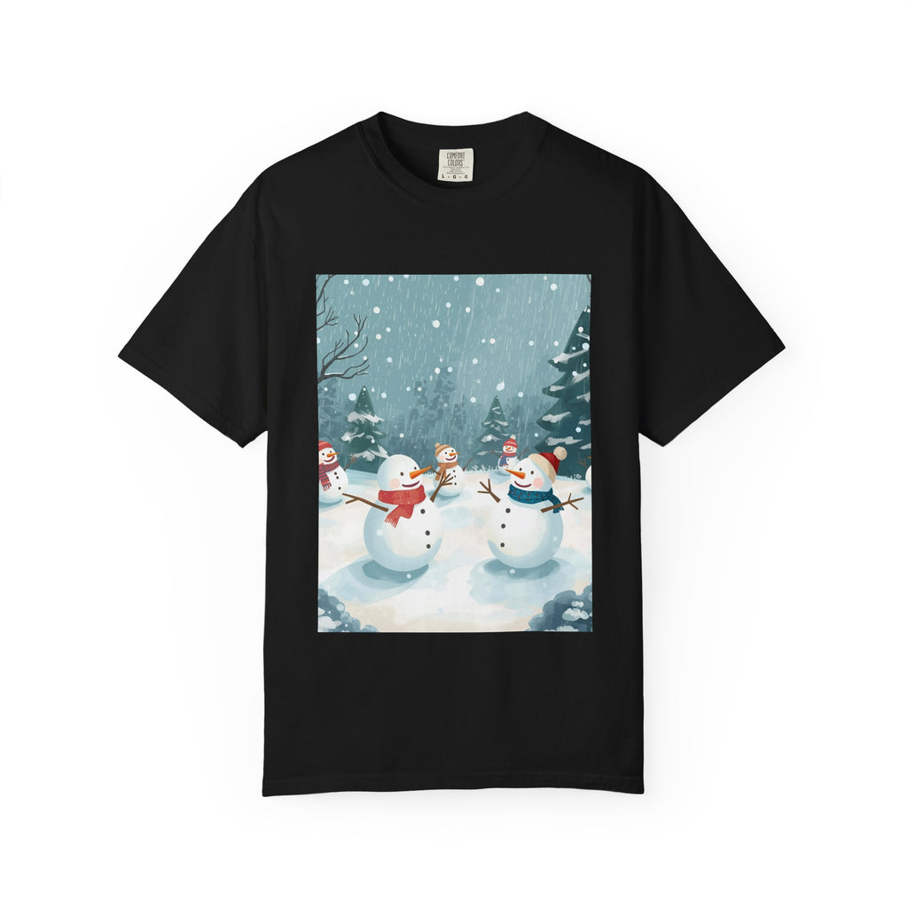 Festive Christmas Snowman Winter Wonderland T-shirt, Holiday Tee, Snowman Gift, Cozy Apparel, Unisex Christmas Shirt, Festive Winter Wear