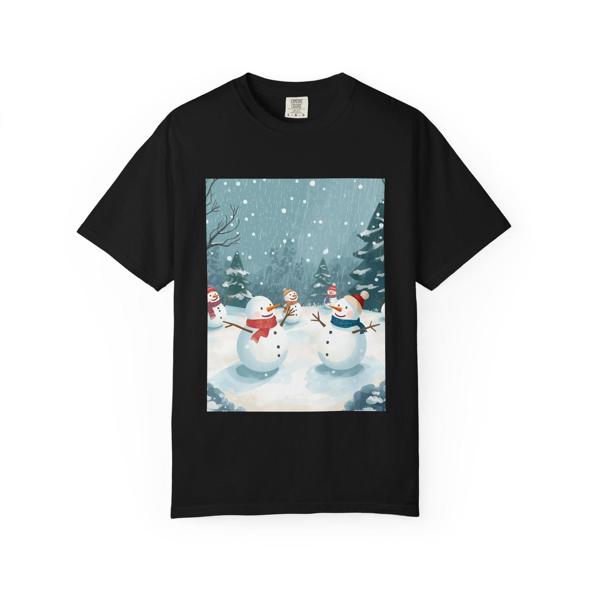 Festive Christmas Snowman Winter Wonderland T-shirt, Holiday Tee, Snowman Gift, Cozy Apparel, Unisex Christmas Shirt, Festive Winter Wear