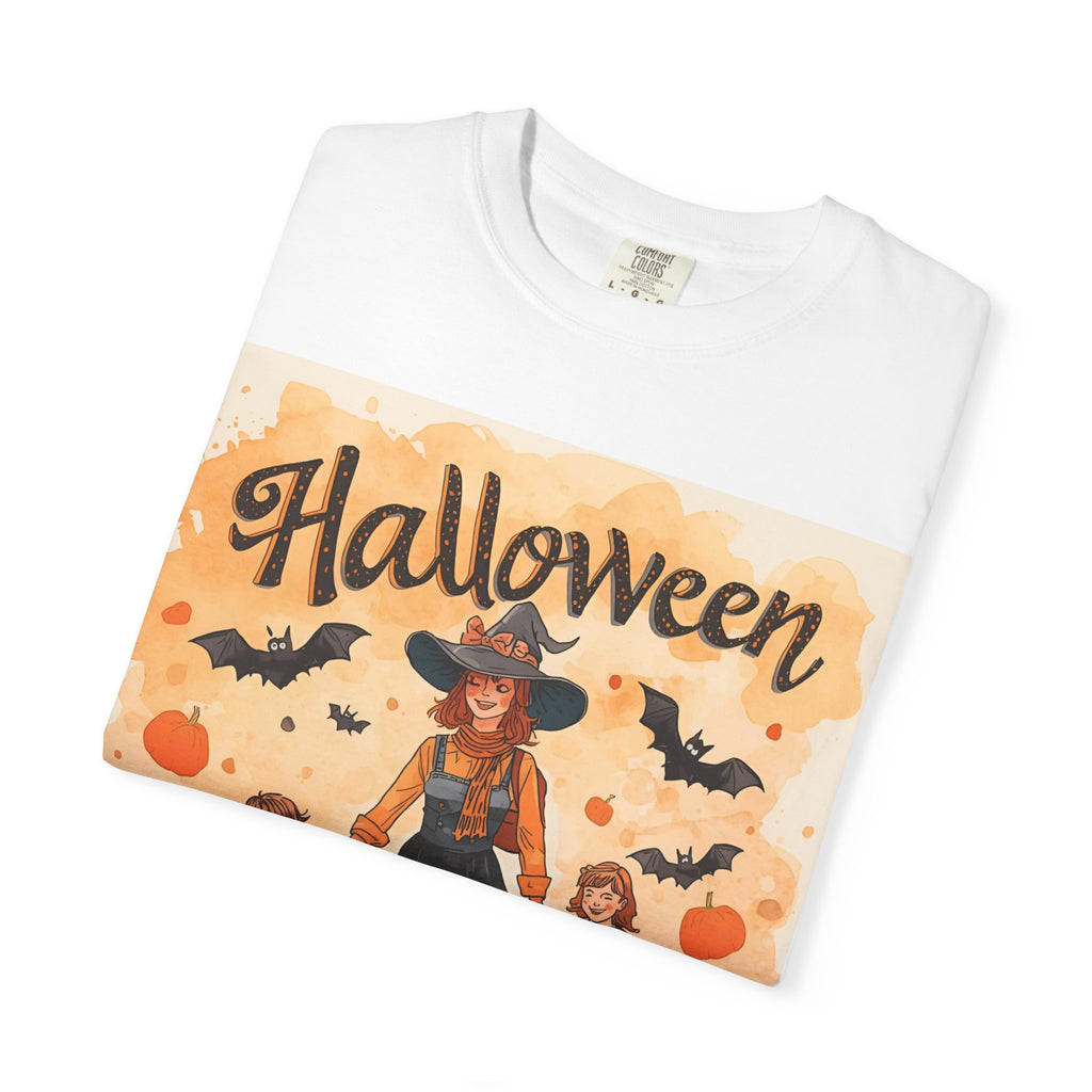 Halloween Themed Mom And Children Unisex T-shirt, Spooky Family Shirt, Fall Apparel, Halloween Costume Tee, Handcrafted Halloween Gift