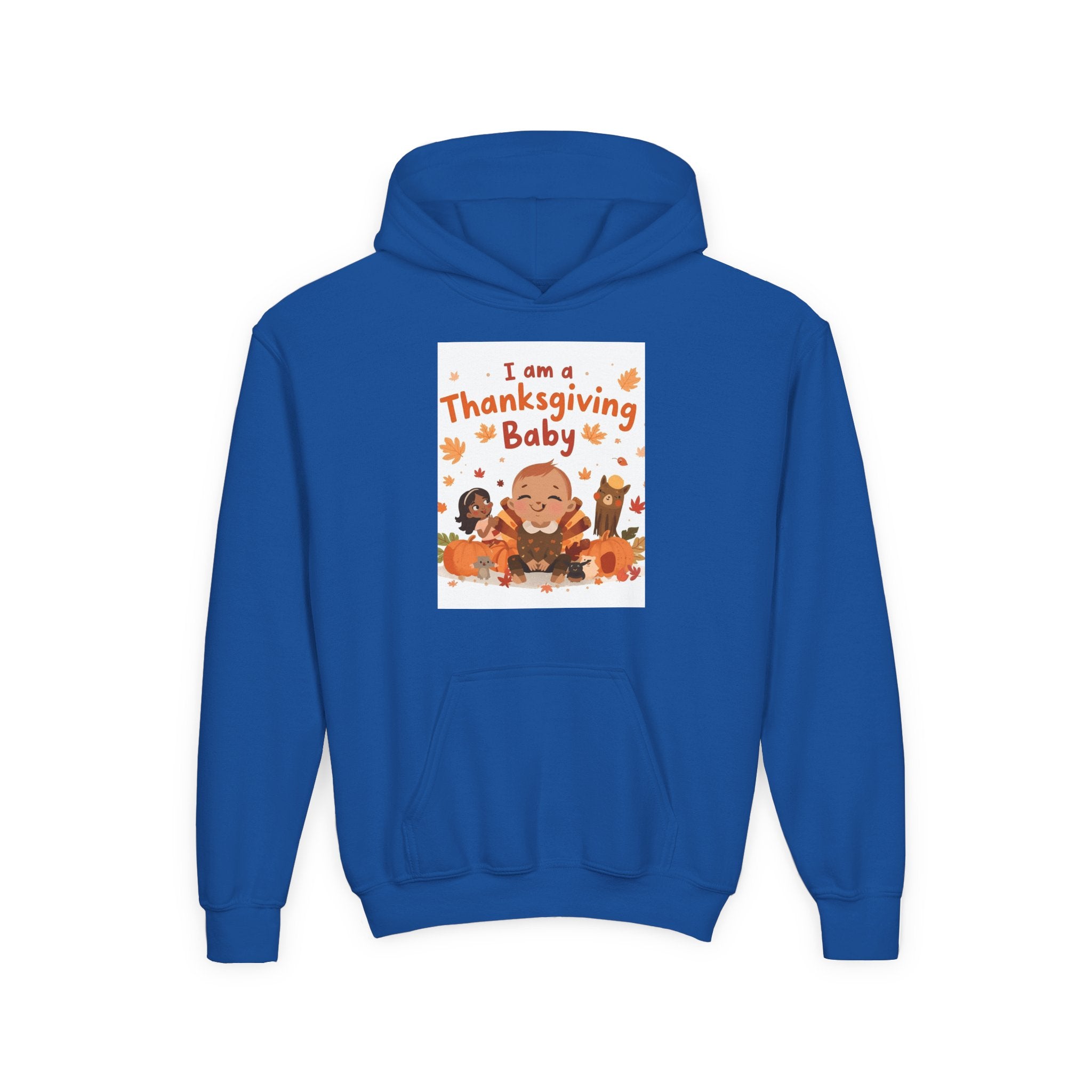 I'm A Thanksgiving Baby Youth Heavy Blend Hooded Sweatshirt