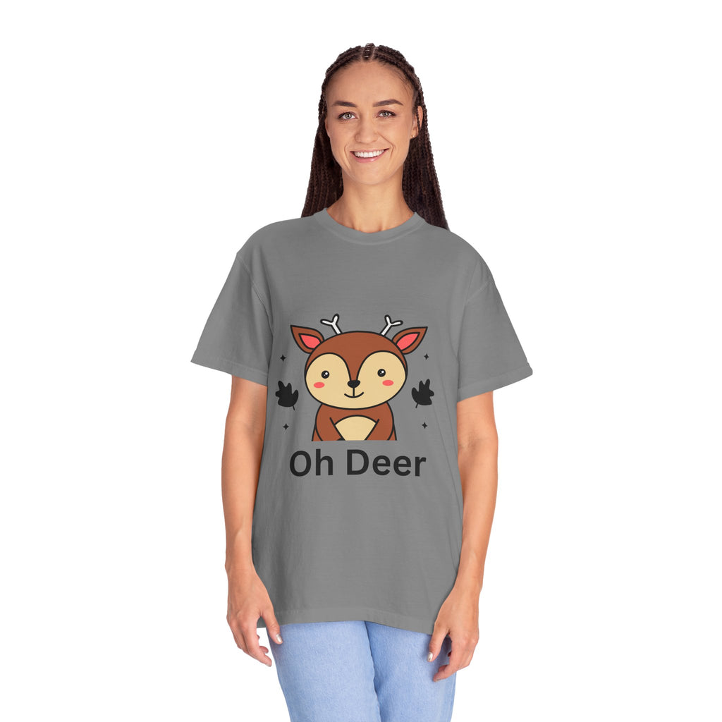Cute 'Oh Deer' Unisex T-Shirt, Funny Animal Tee, Gift for Animal Lovers, Perfect for Birthdays and Holidays, Casual Wear