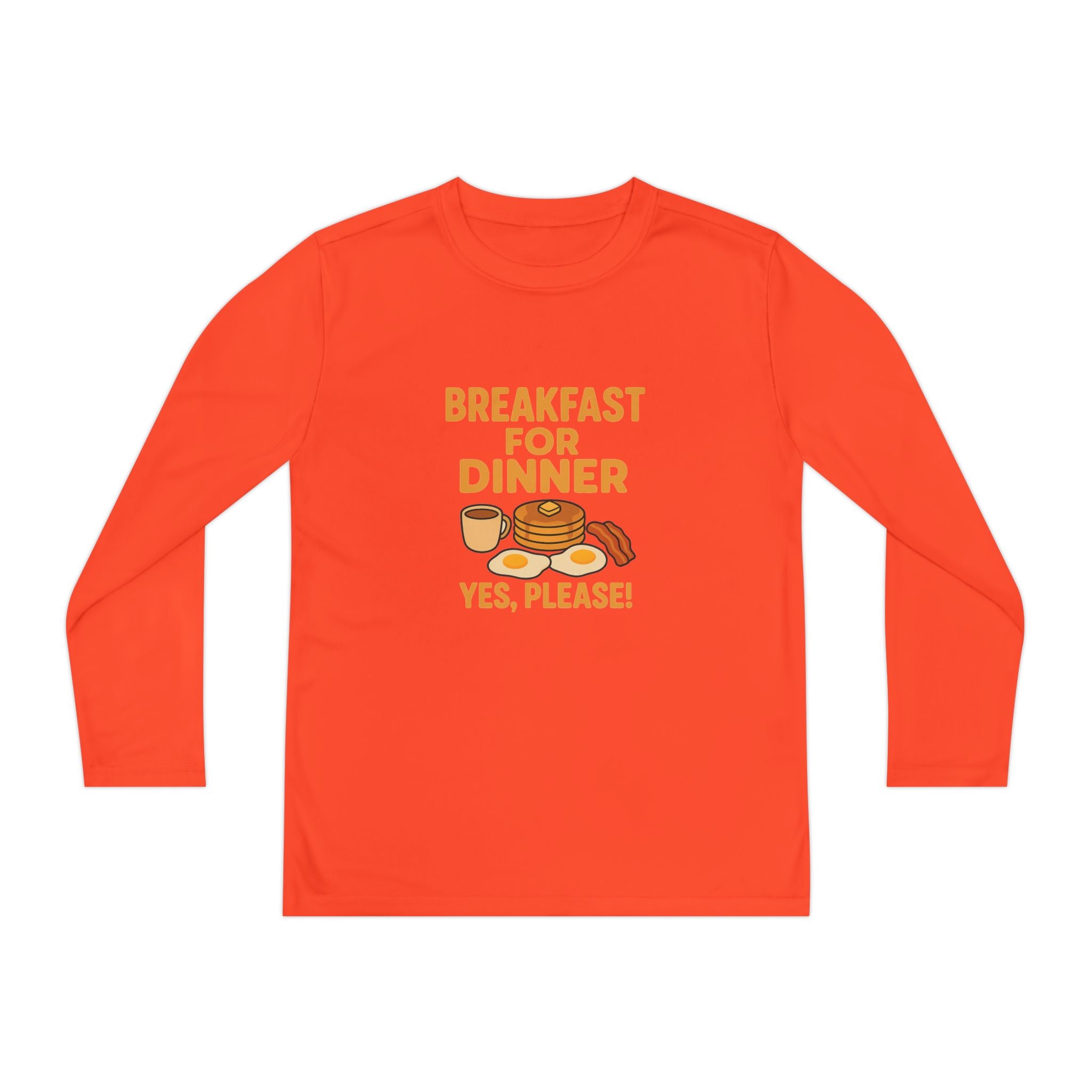 Breakfast For Dinner Youth Long Sleeve Competitor Tee