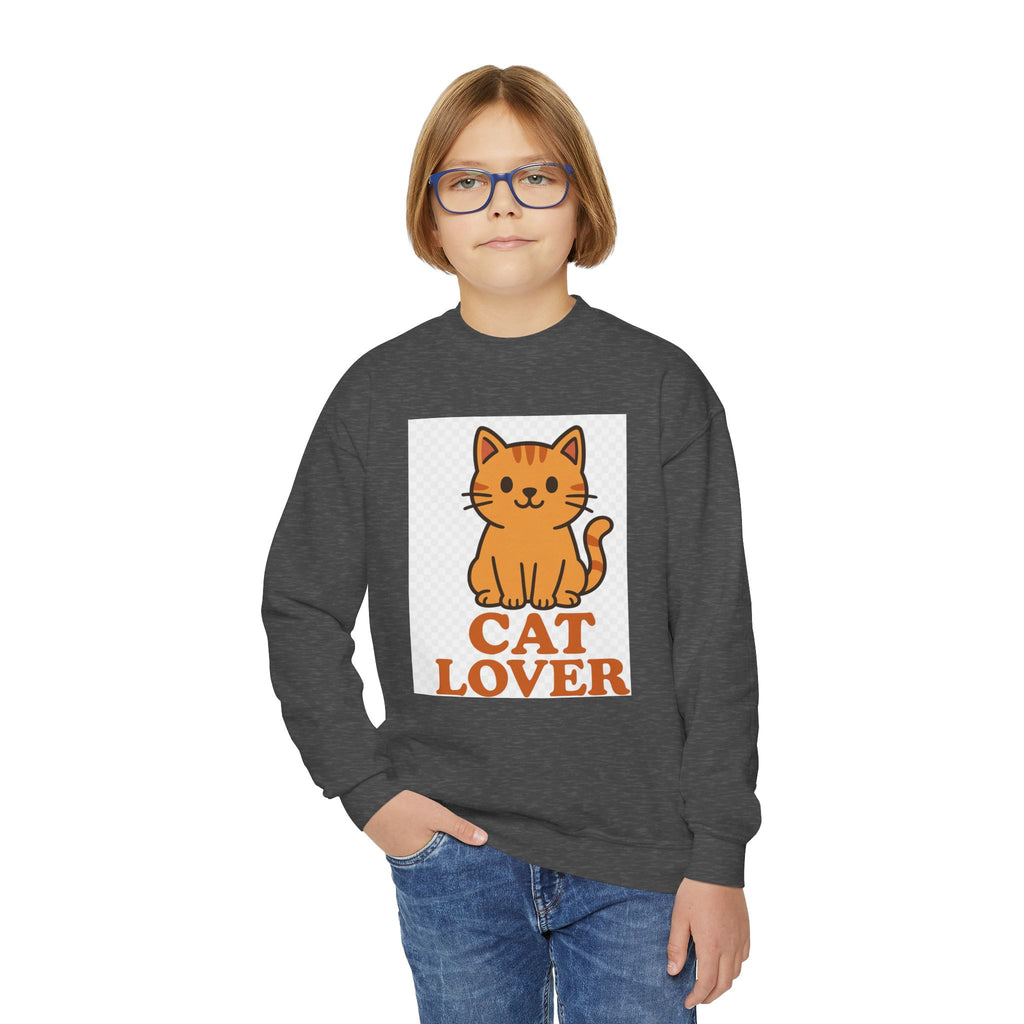 Cat Lover Youth Crewneck Sweatshirt