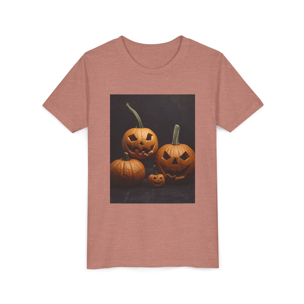 Spooky Halloween Pumpkin Youth Short Sleeve Tee