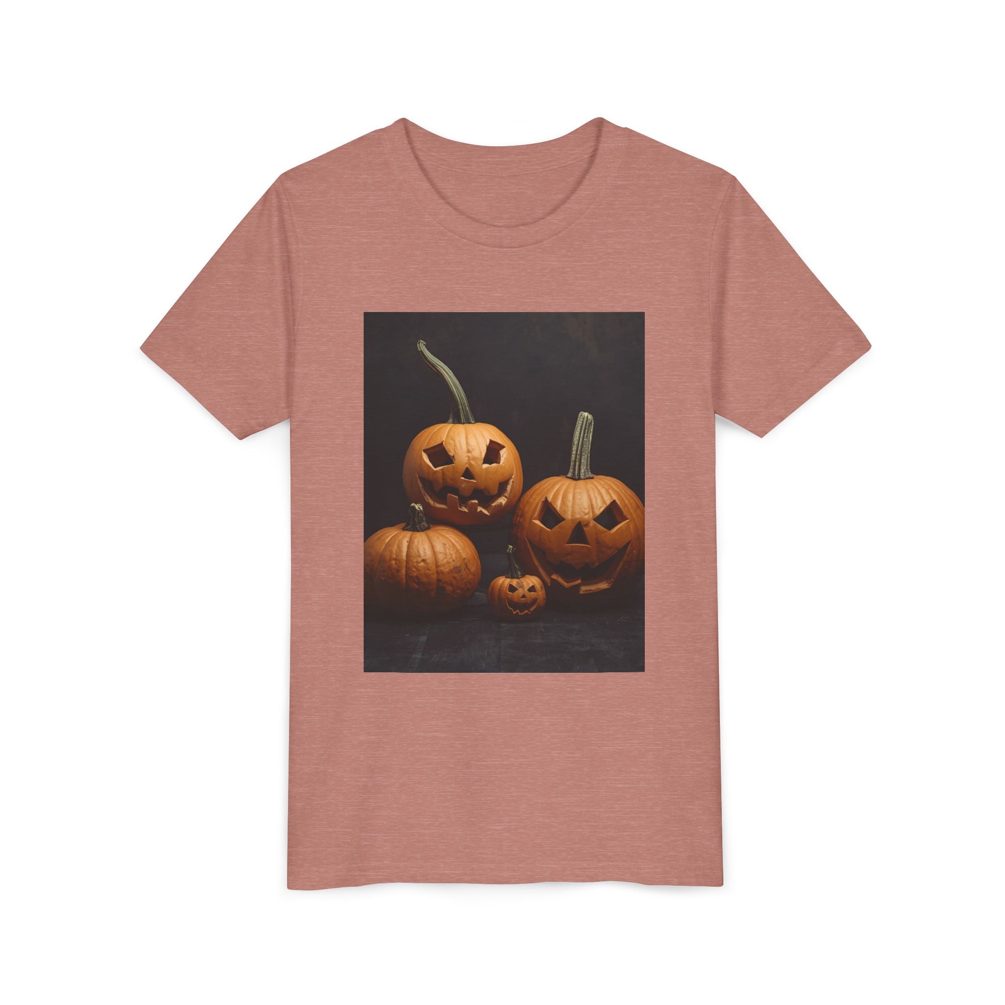 Spooky Halloween Pumpkin Youth Short Sleeve Tee