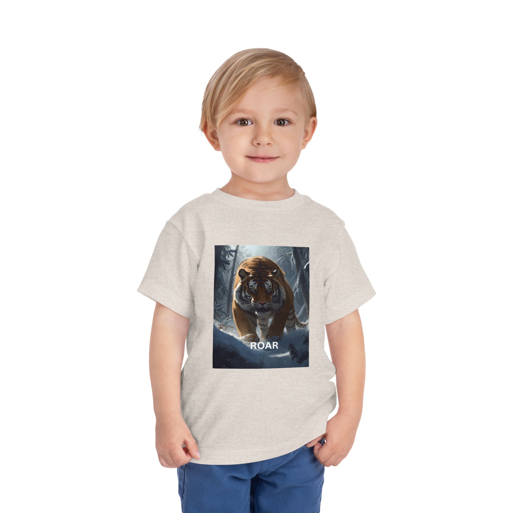 Tiger Roar Snow Toddler Short Sleeve Tee