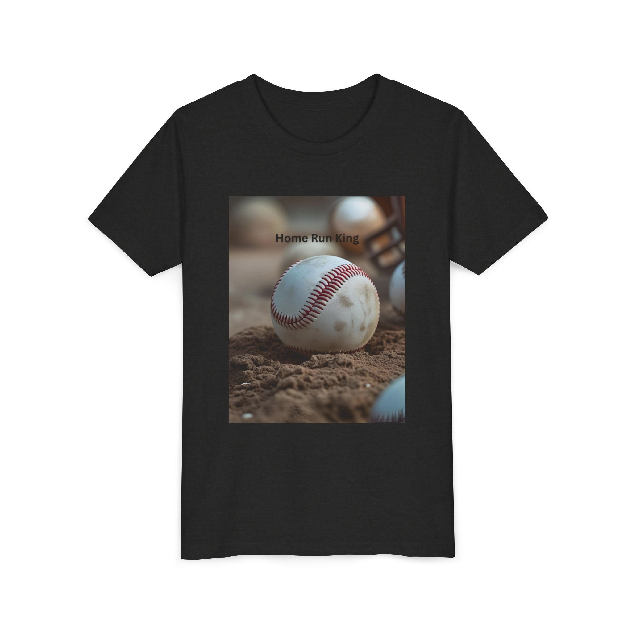 Home Run King Youth Tee, Baseball Shirt, Kids Sports Apparel, Gift for Young Athletes, Perfect for Birthdays, Sports Events, Team Spirit