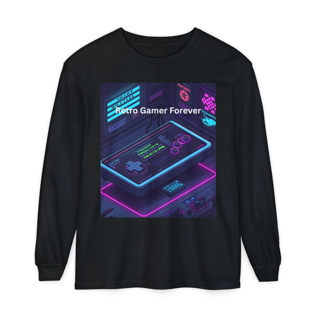 Retro Game Controller Unisex Garment-dyed Long Sleeve T-Shirt