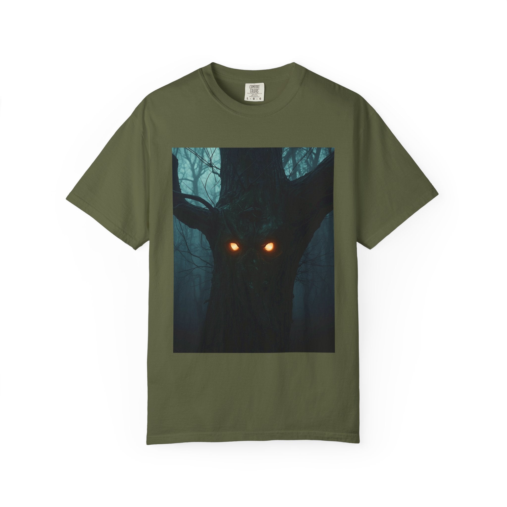 Spooky Forest Creature Unisex T-Shirt, Casual Wear, Gift for Nature Lovers, Halloween Apparel, Trendy Graphic Tee