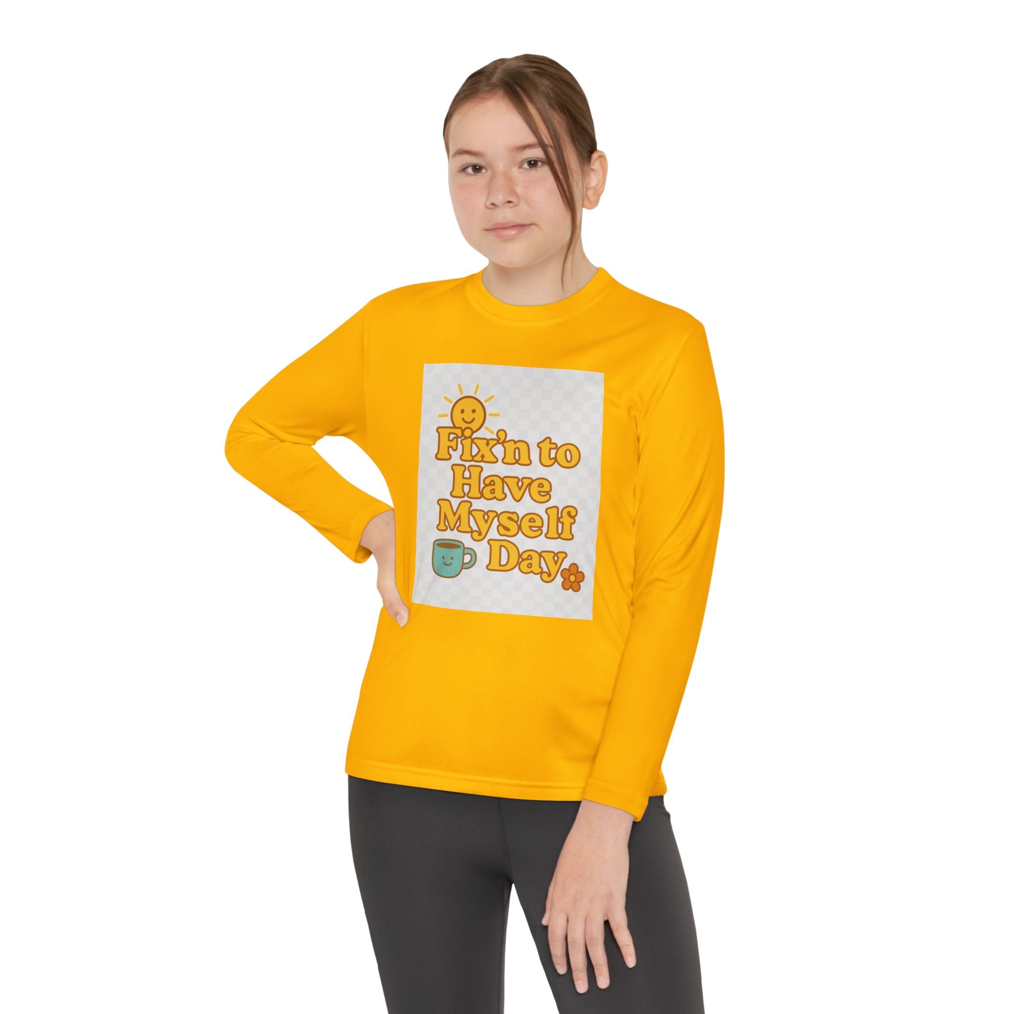 Fixin To Have Myself A Day Youth Long Sleeve Competitor Tee