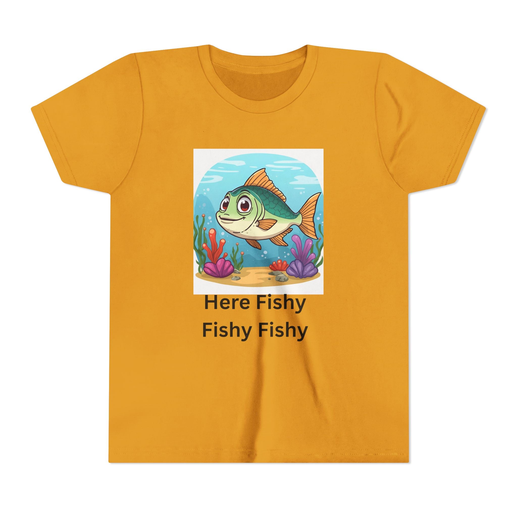 Here Fishy Fishy Fishy Youth Short Sleeve Tee