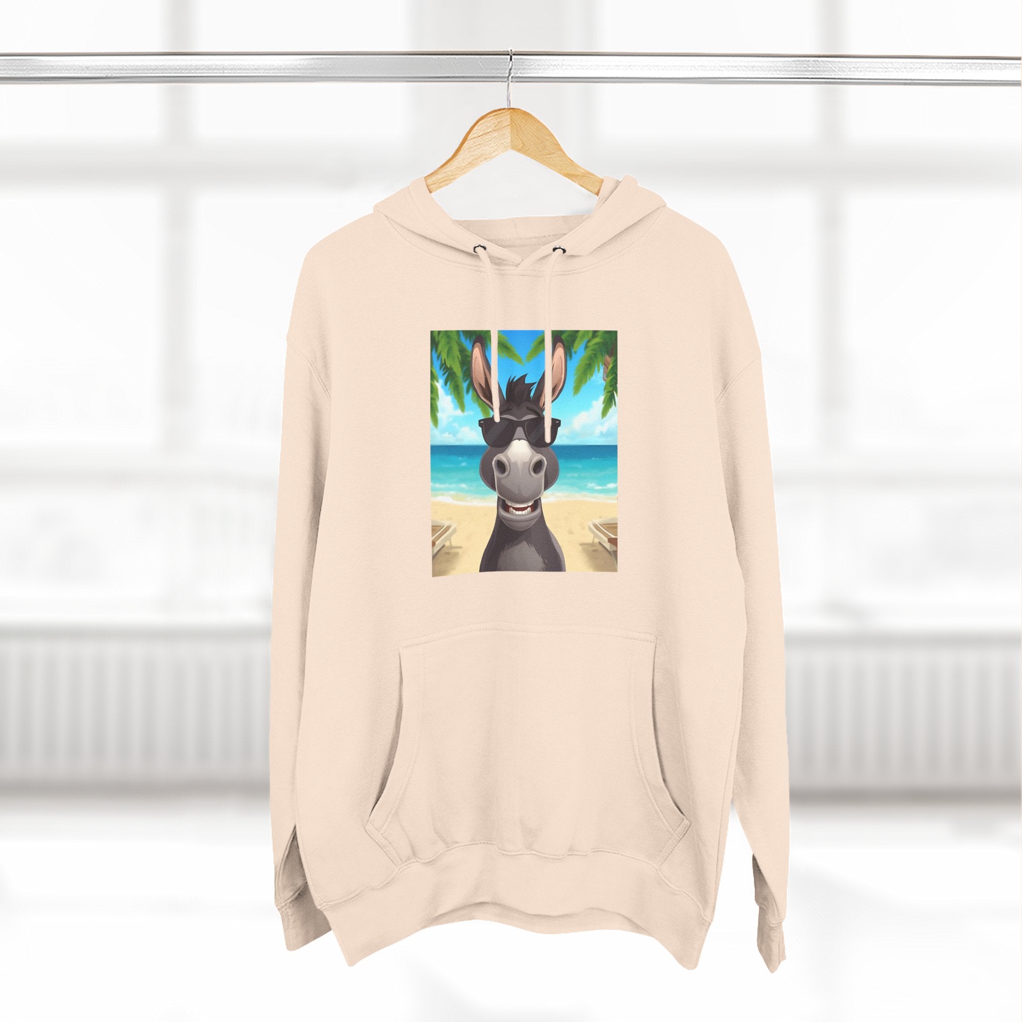Donkey Beach Vibe Three-Panel Fleece Hoodie