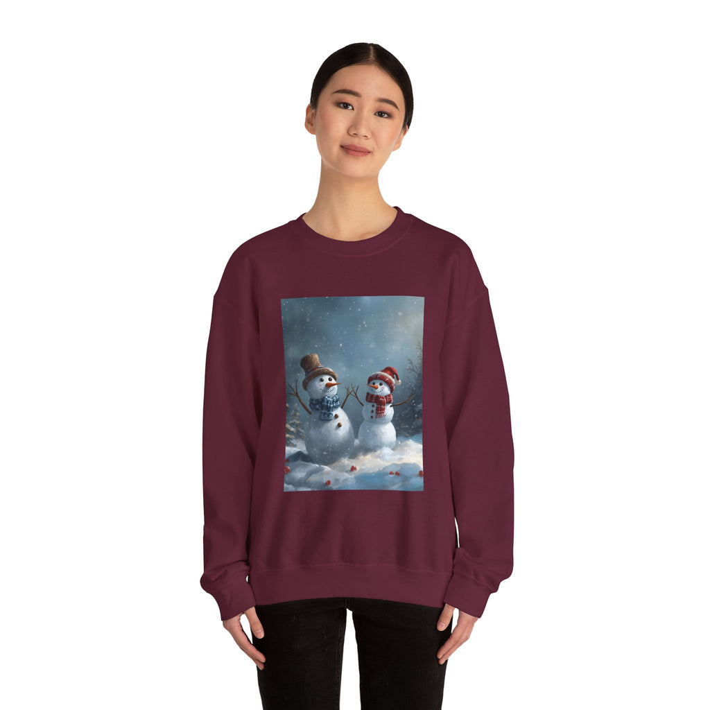 Christmas Snowman Winter Wonderland Sweatshirt - Cozy Crewneck with Snowman Design, Holiday Gift, Christmas Apparel, Winter Fashion, Seasonal Comfort
