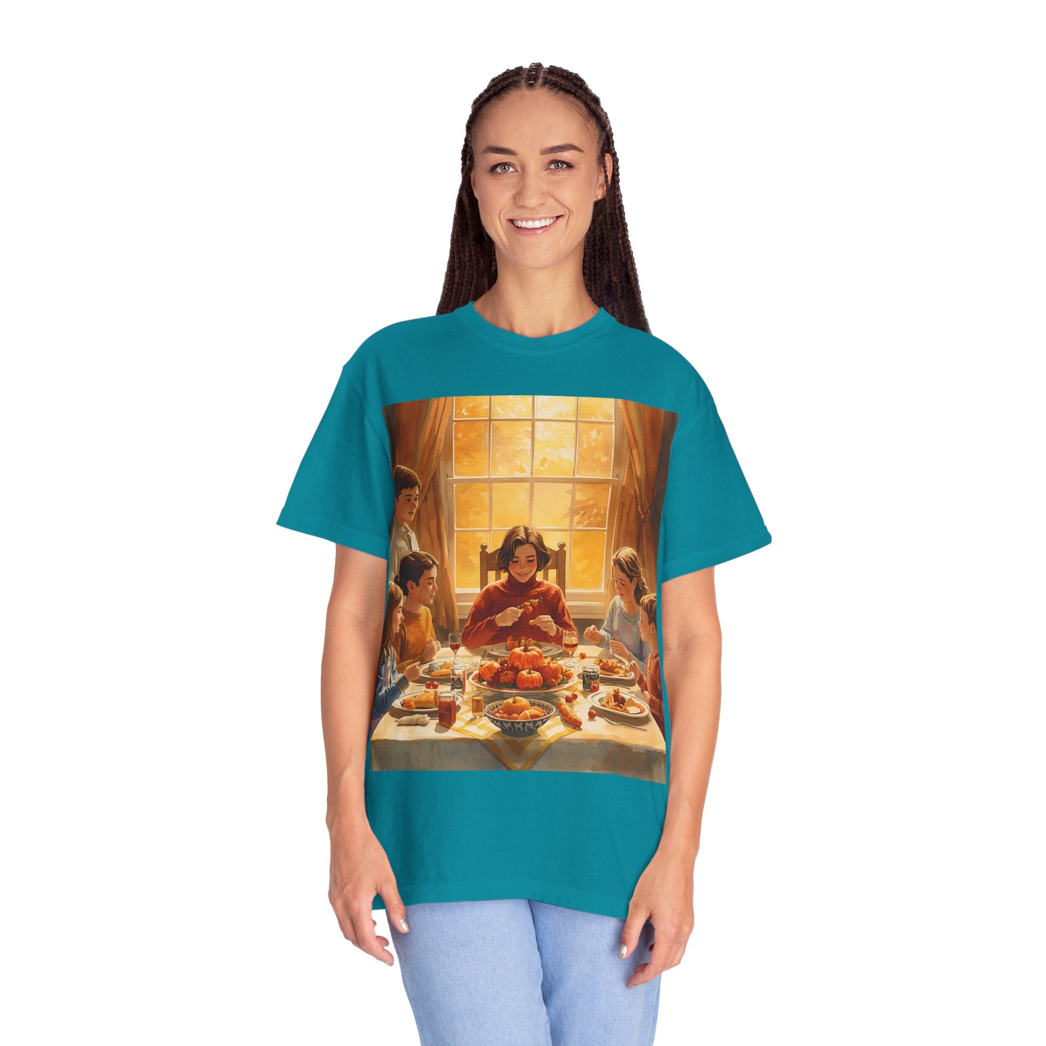 Thankful Family Dinner Unisex T-shirt, Family Gathering Shirt, Festive Apparel, Casual Wear, Fall Celebration Tee