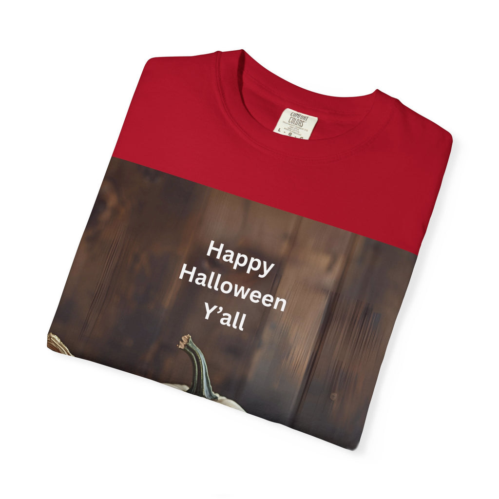 Happy Halloween Y'all T-shirt, Fall Pumpkin Tee, Unisex Halloween Apparel, Cute Halloween Gift, Autumn Wardrobe Essential