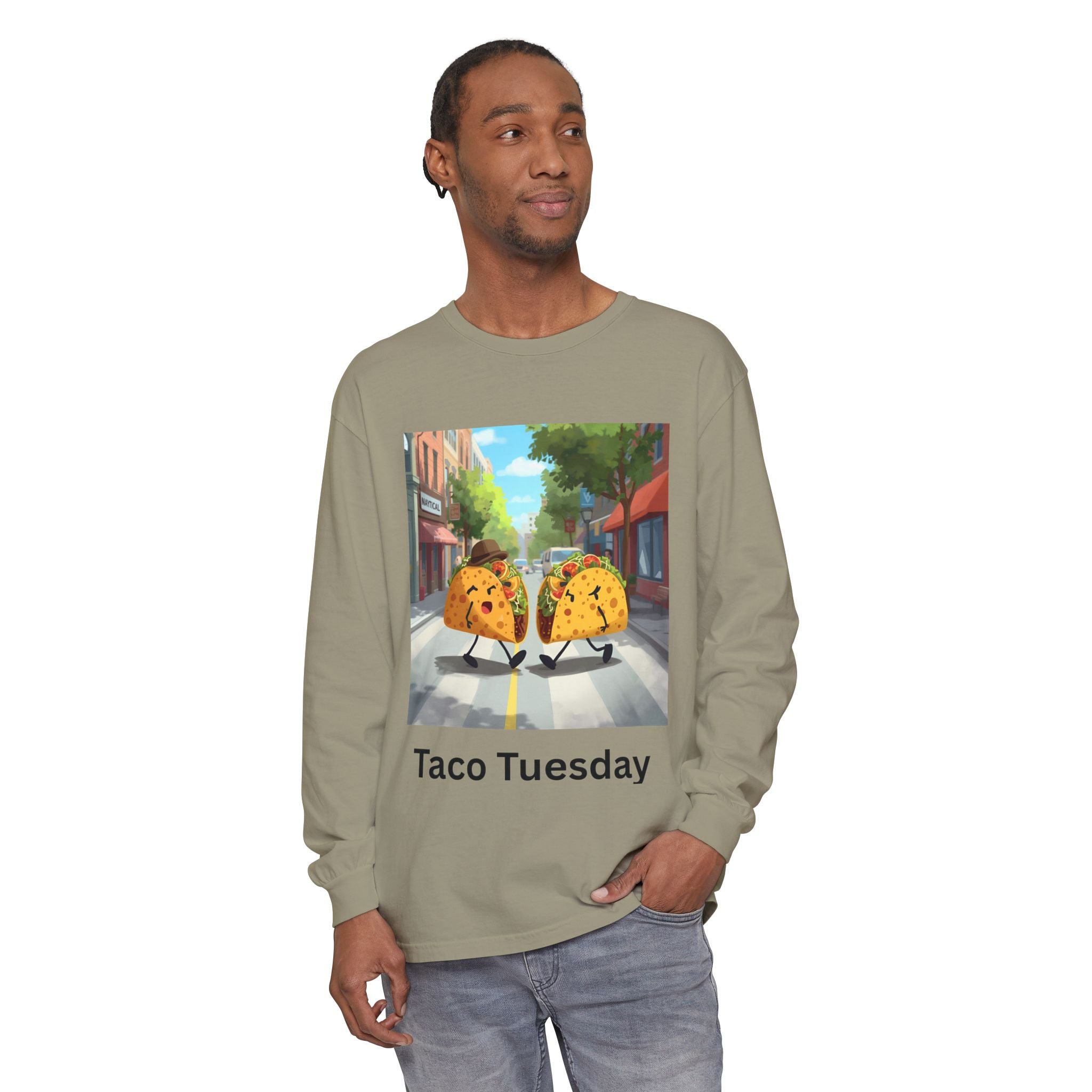 Taco Tuesday Unisex Garment-dyed Long Sleeve T-Shirt