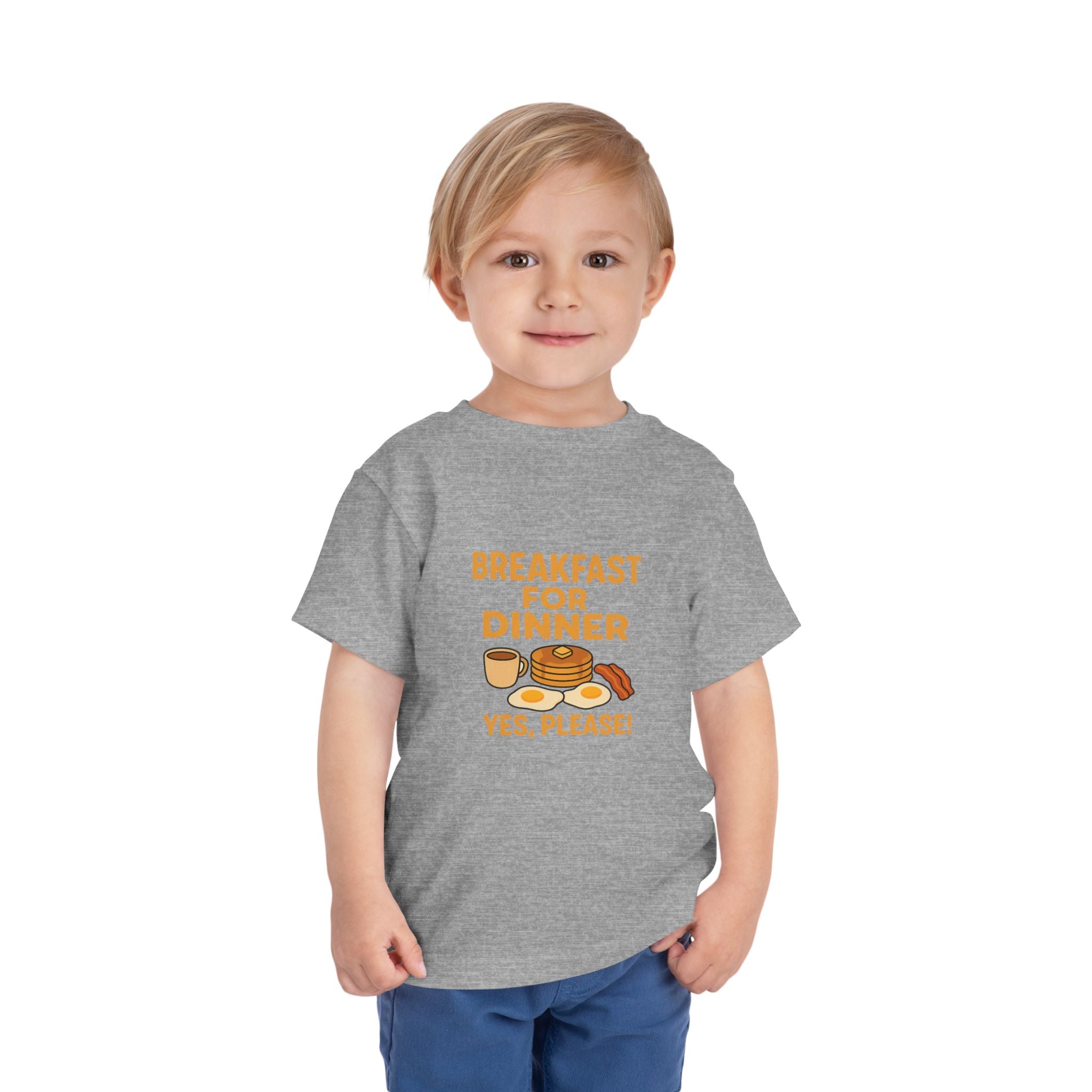 Breakfast For Dinner Toddler Short Sleeve Tee