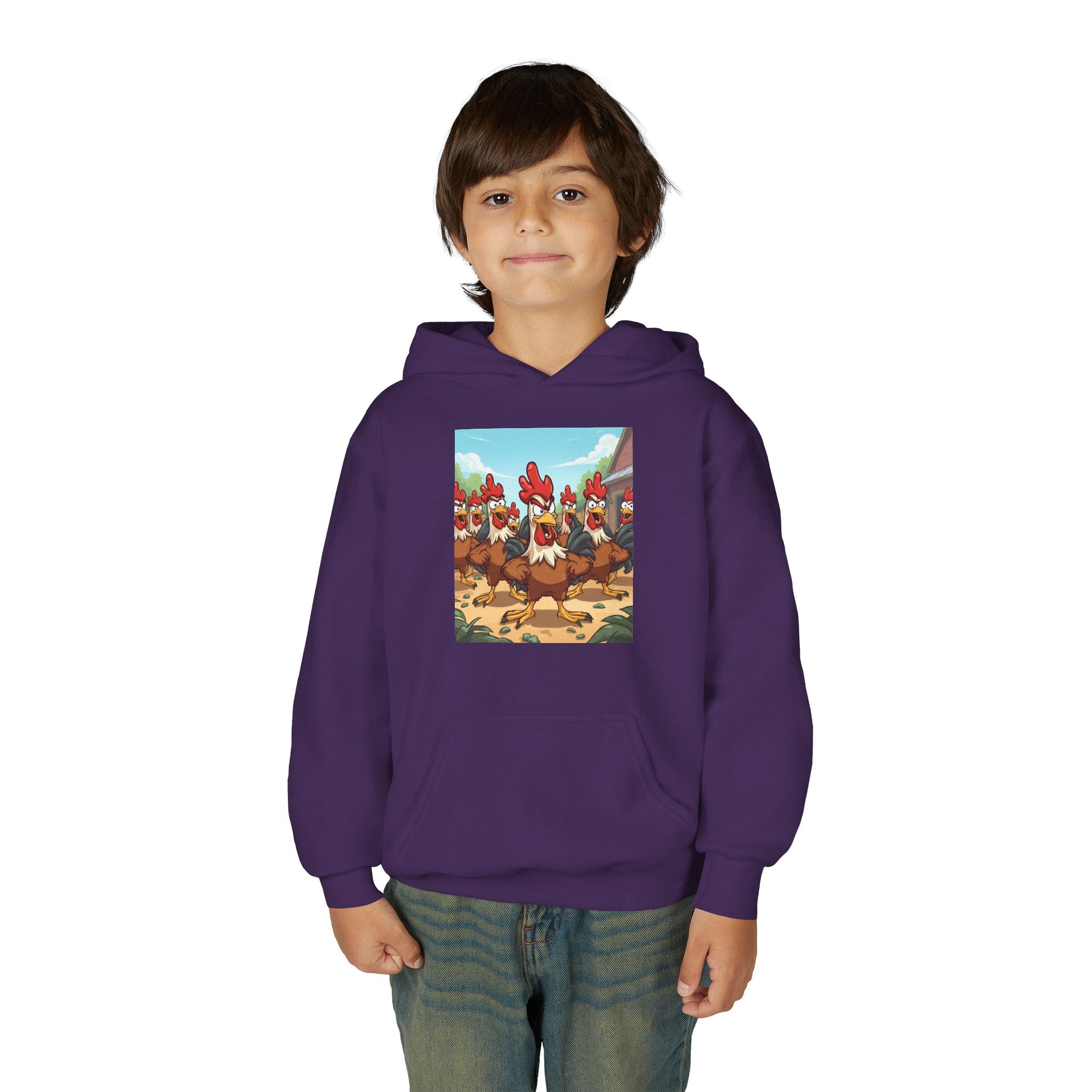 Chicken Funny Youth Heavy Blend Hooded Sweatshirt