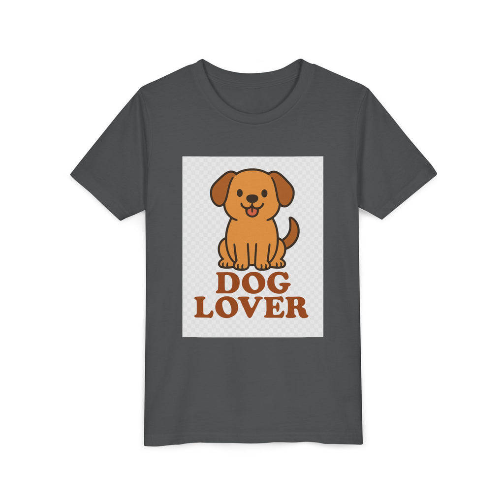 Cute Dog Lover Youth T-Shirt, Pet Lover Gift, Animal Tee, Kids Dog Shirt, Birthday Present for Kids, Fun Youth Apparel