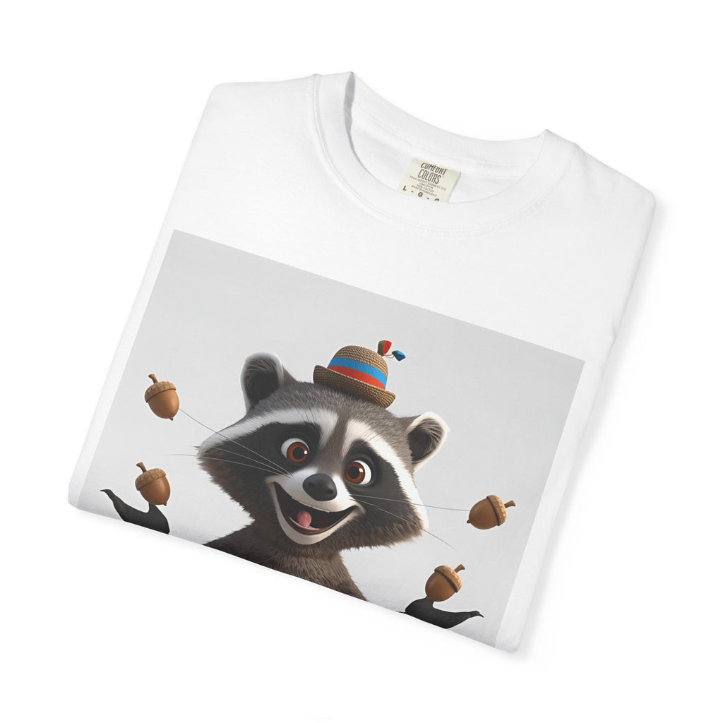 Whimsical Raccoon T-Shirt, Unisex Graphic Tee, Cute Animal Shirt, Fun Gift for Kids and Adults, Quirky Nature Lover Apparel, Party Wear