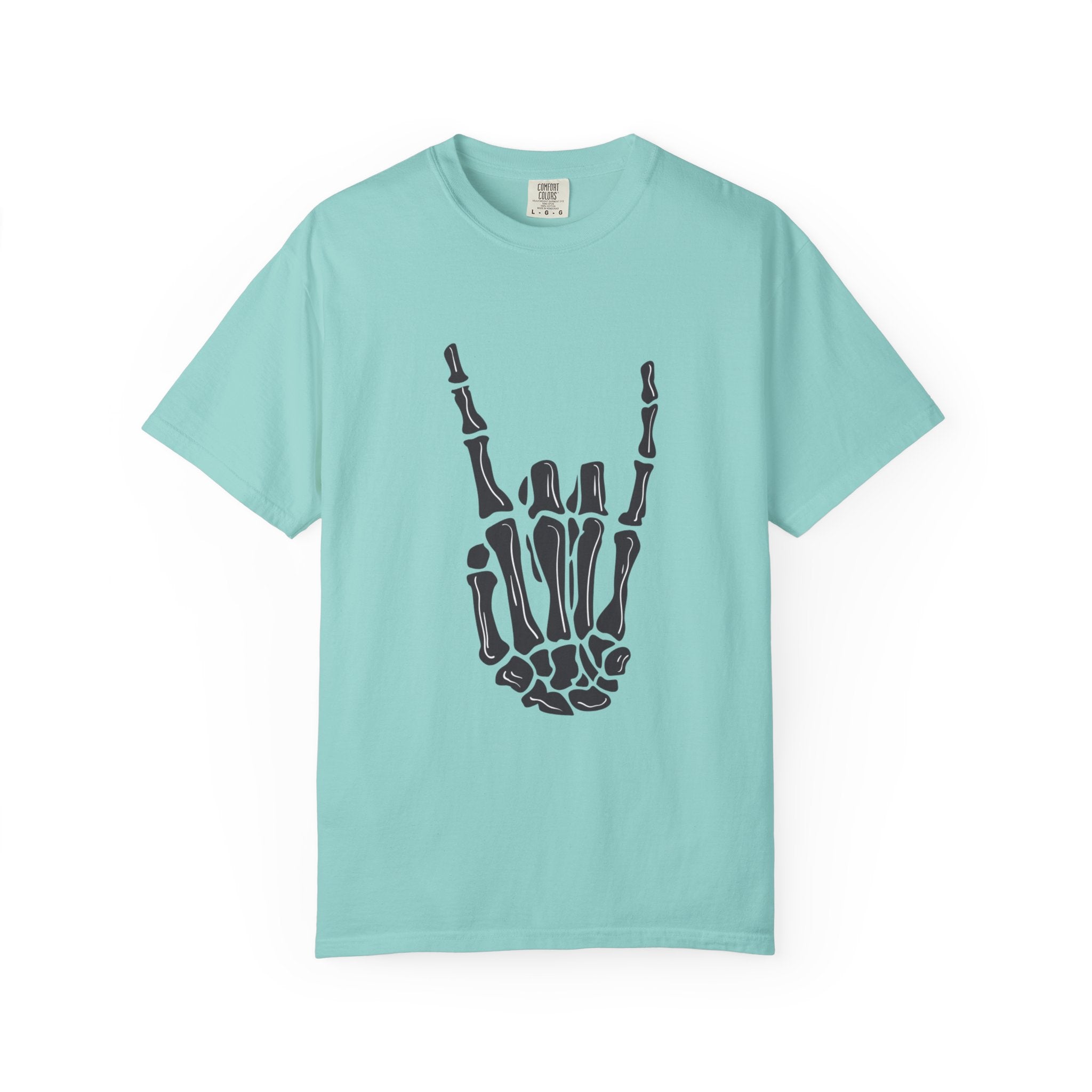 Skeleton Hand Rock On T-Shirt, Music Lover Apparel, Unisex Graphic Tee, Festival Outfit, Halloween Costume, Soft Cotton Shirt