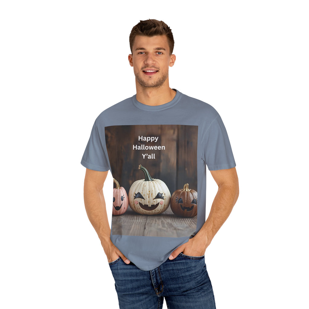 Happy Halloween Unisex T-Shirt, Casual Fall Tee, Halloween Gift, Pumpkin Shirt, Autumn Apparel, Holiday Style