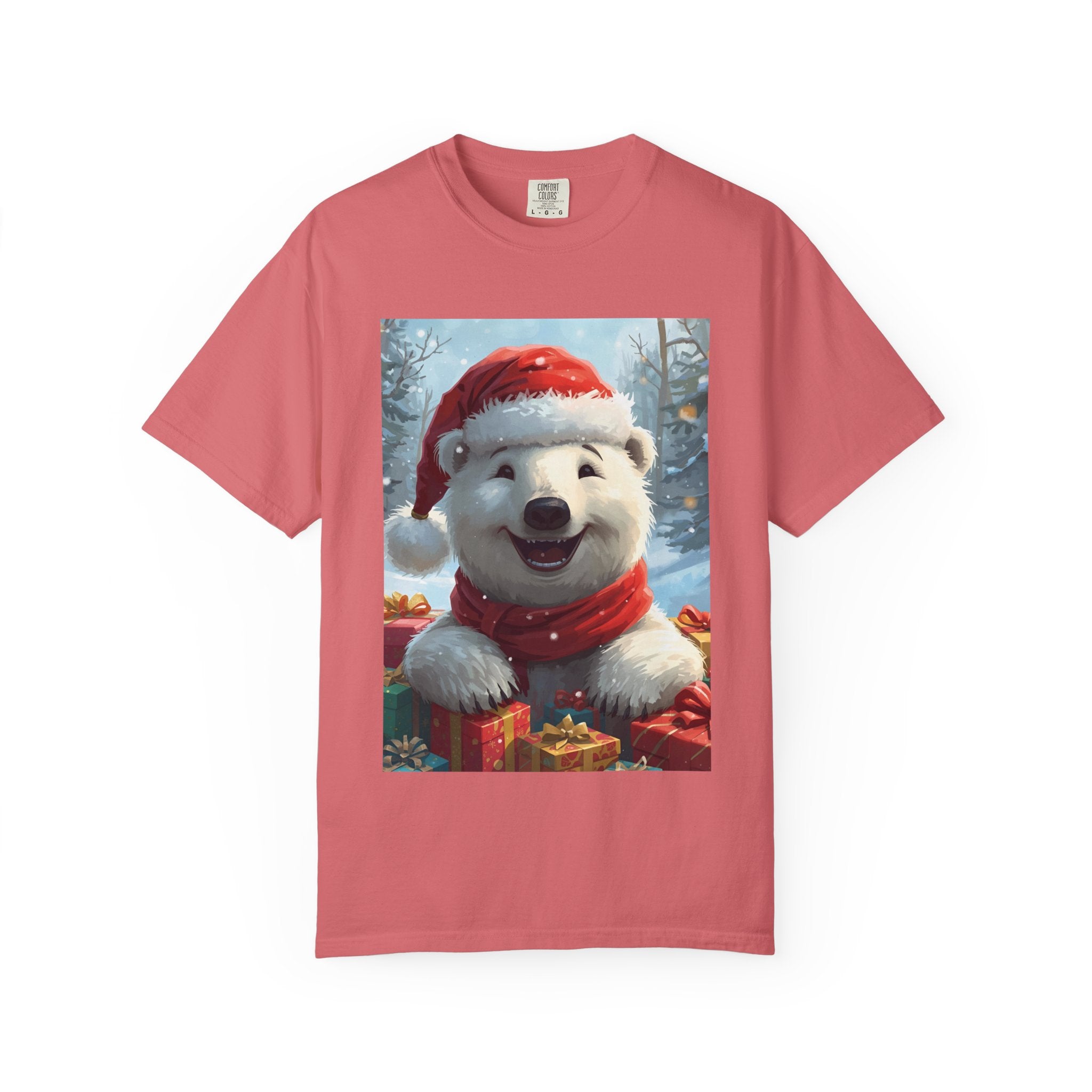 Christmas Polar Bear T-Shirt, Holiday Tee, Winter Apparel, Gift For Animal Lovers, Festive Casual Wear