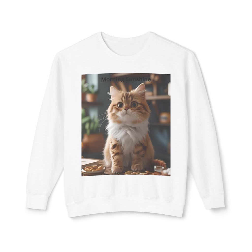 Cute Cat Crewneck Sweatshirt, Cozy Sweatshirt, Gift for Cat Lovers, Funny Cat Apparel, Casual Outfit, Pet Lover Gift