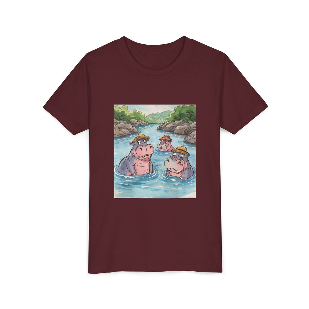 Hippo Cute Youth Short Sleeve Tee