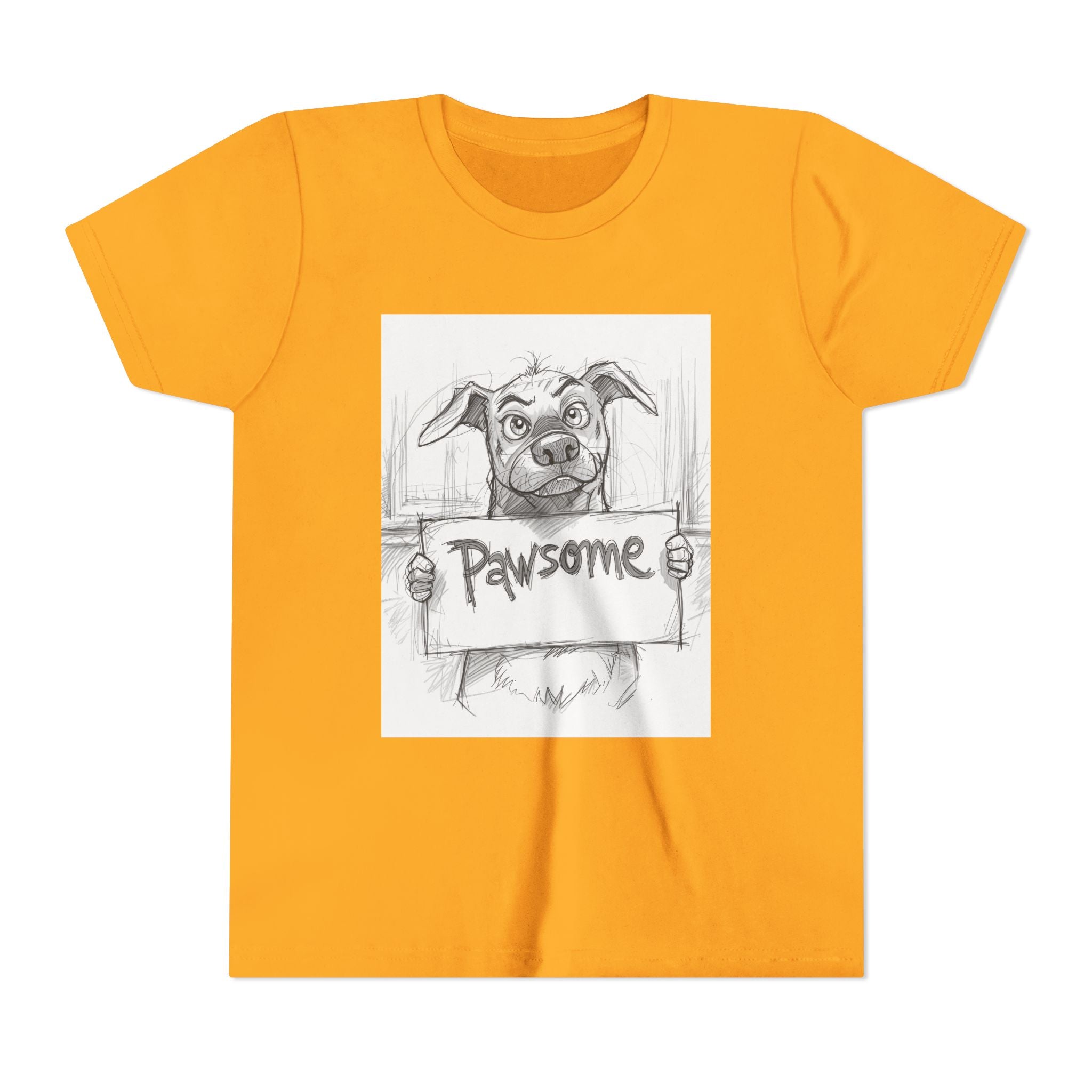 Pawsome Youth Tee - Adorable Dog Design, Gift for Animal Lovers, Birthday, Back to School, Fun Pet Shirt, Kids' Fashion
