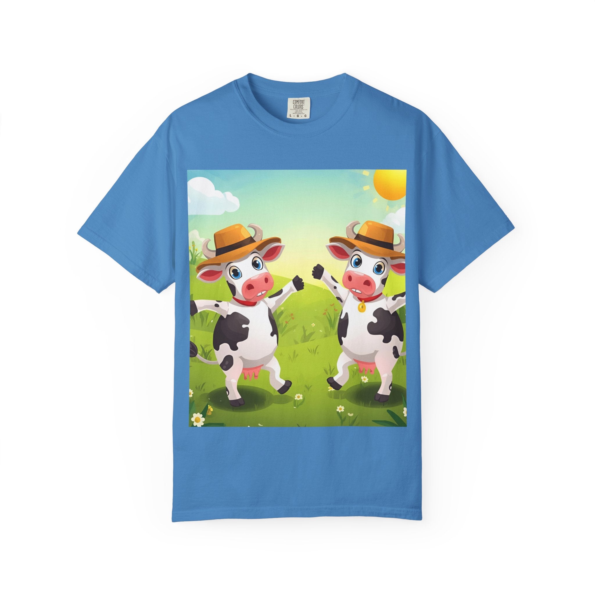 Cute Cow Fun Farm Unisex Garment-Dyed T-shirt