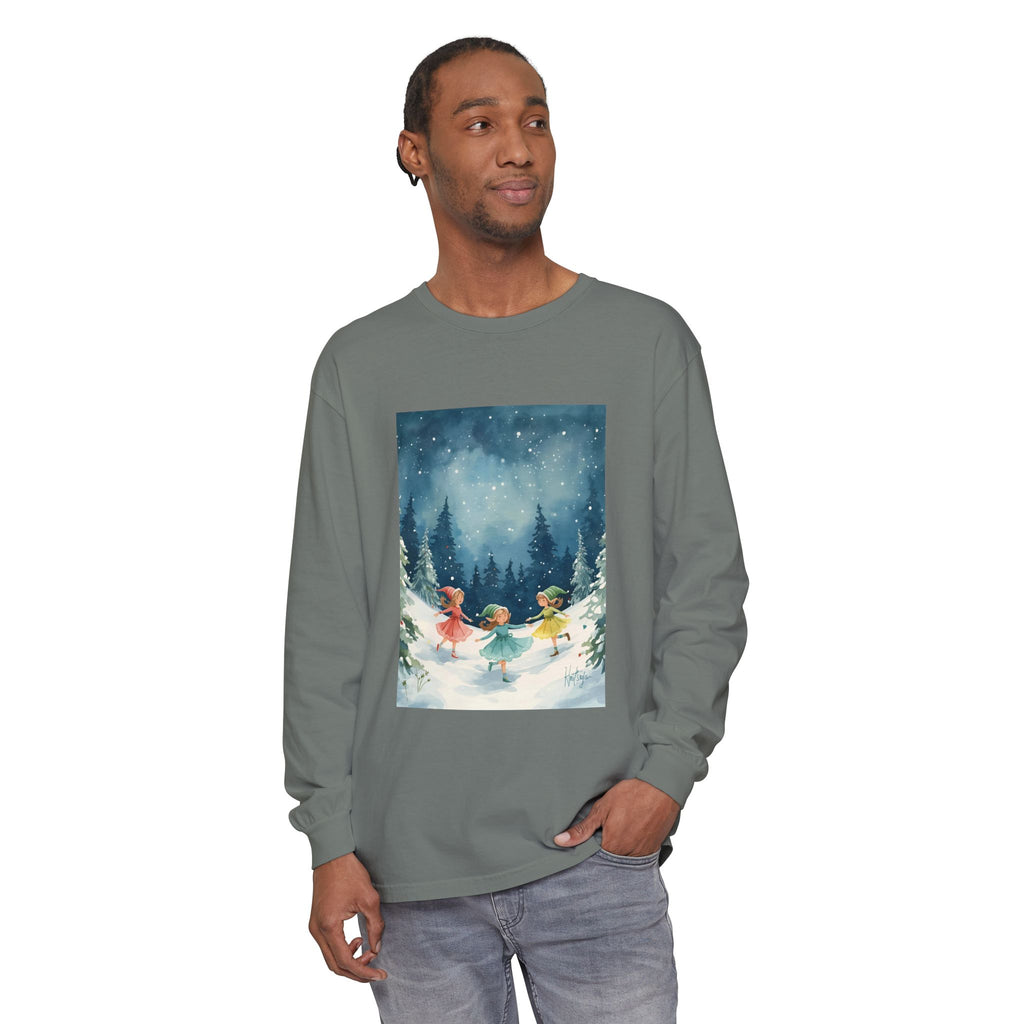 Winter Wonderland Long Sleeve T-Shirt, Cozy Graphic Tee, Perfect for Holidays, Gift for Her, Winter Apparel, Seasonal Fashion