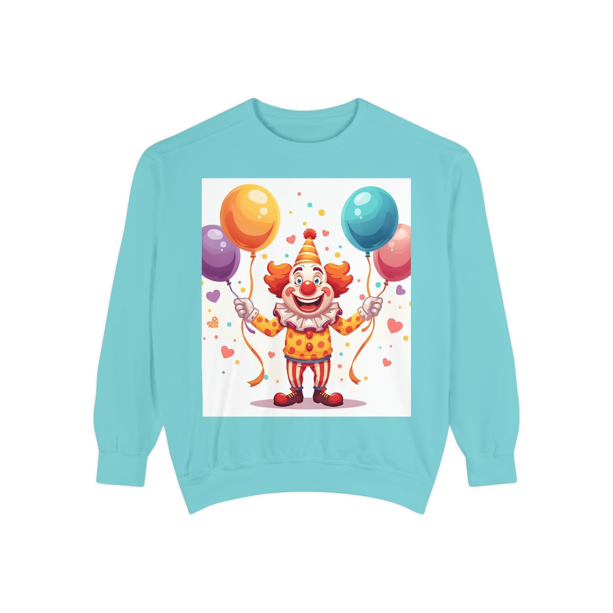 Funny Clown Unisex Garment-Dyed Sweatshirt