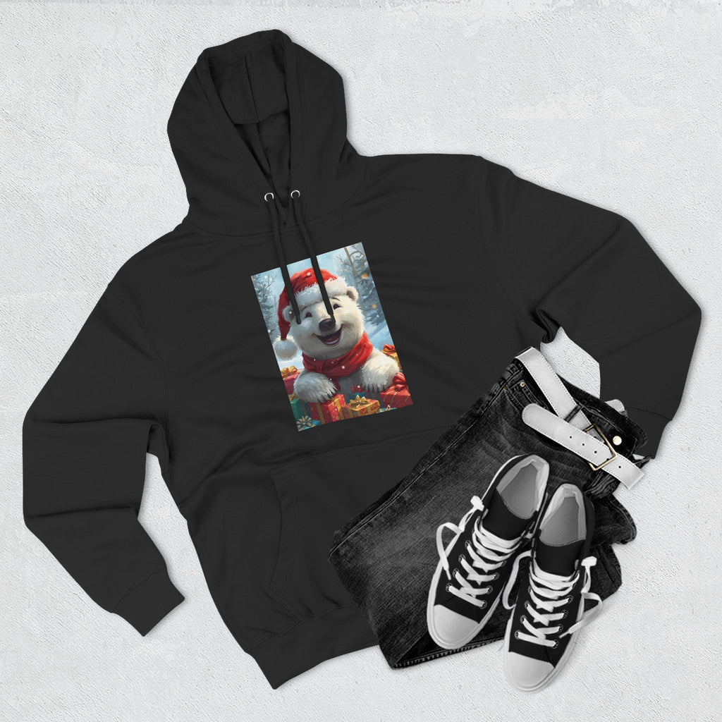 Cozy Winter Hoodie, Festive Fleece Sweatshirt with Cute Holiday Design, Perfect for Christmas Gifts, Casual Winter Wear, Dog Lover Apparel