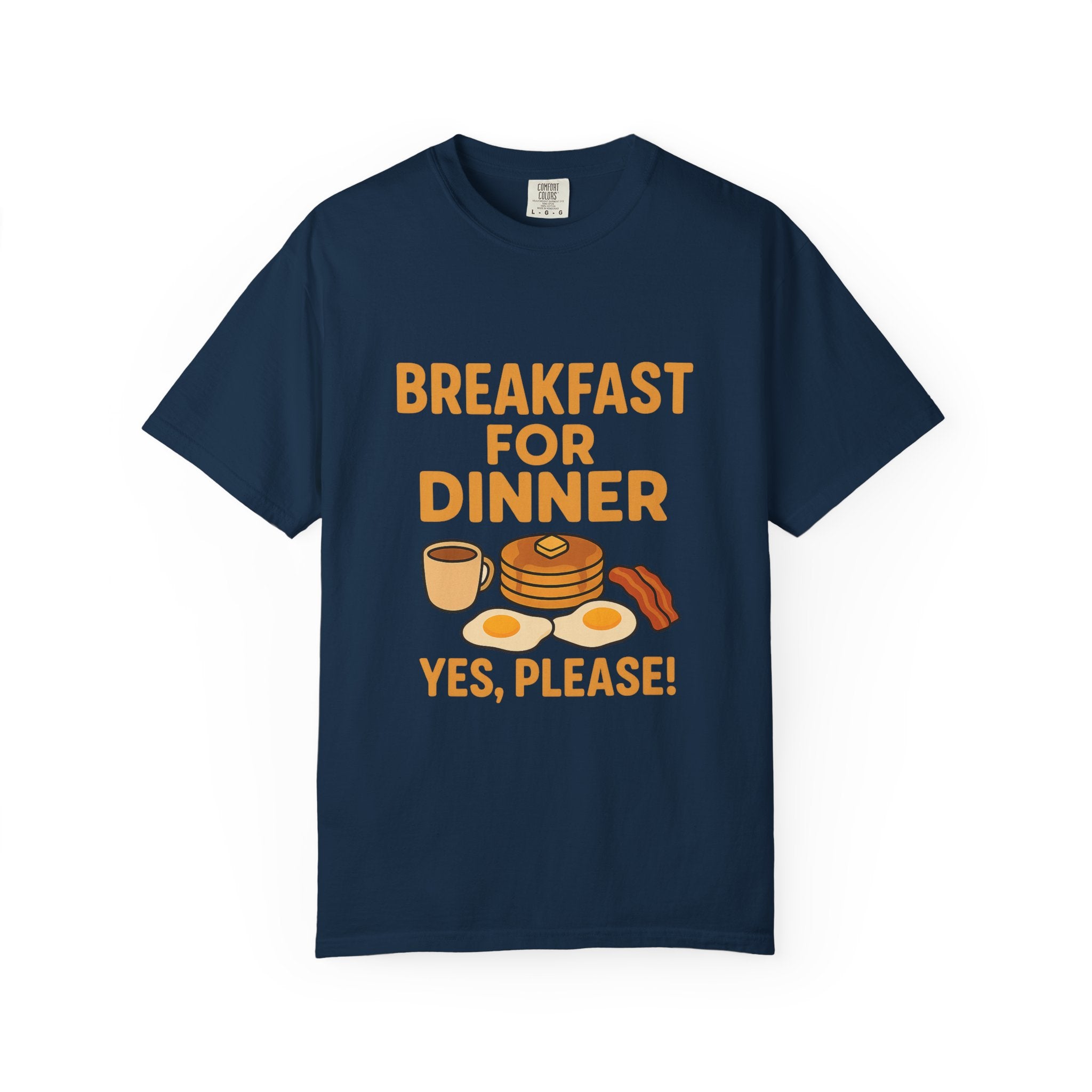 Whimsical Breakfast For Dinner T-Shirt, Foodie Gift, Funny Dinner Shirt, Comfort Wear, Casual Tee for Food Lovers