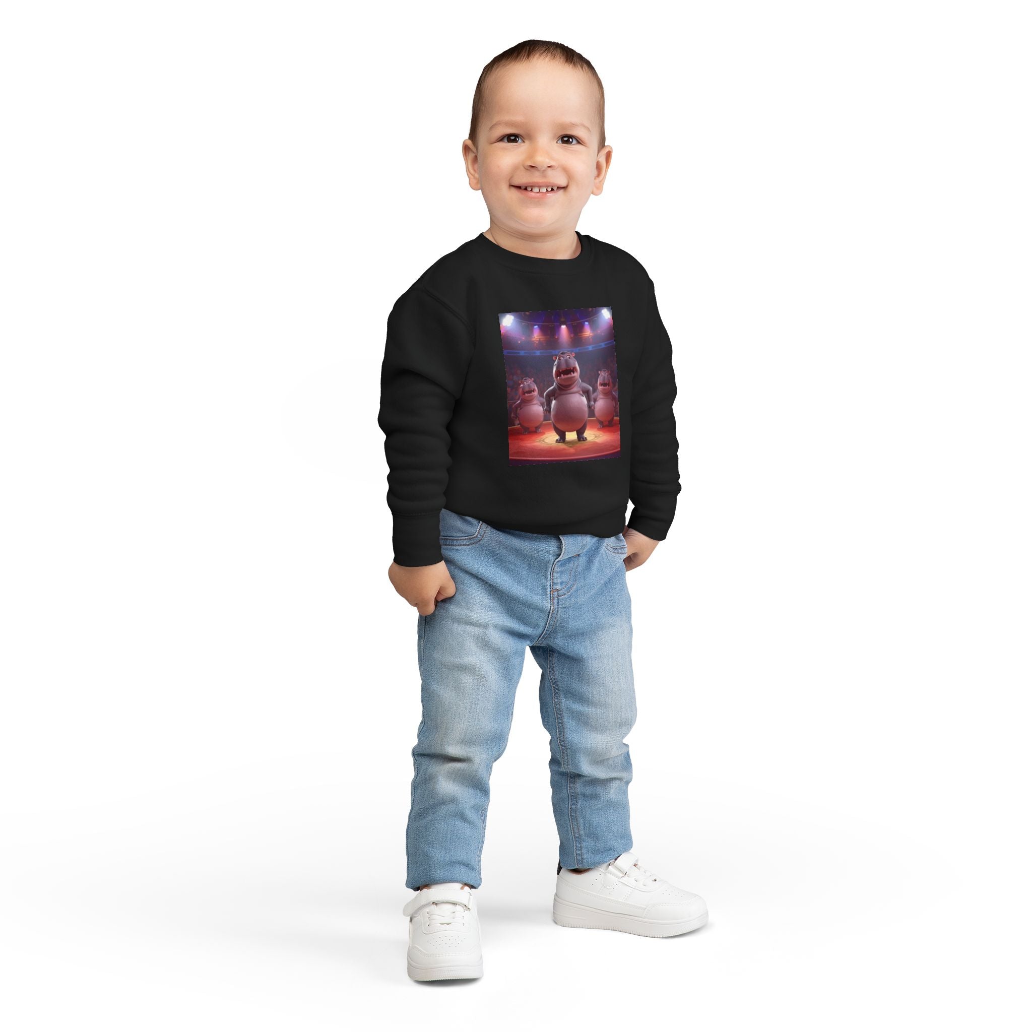 Hippo Funny Toddler Sweatshirt