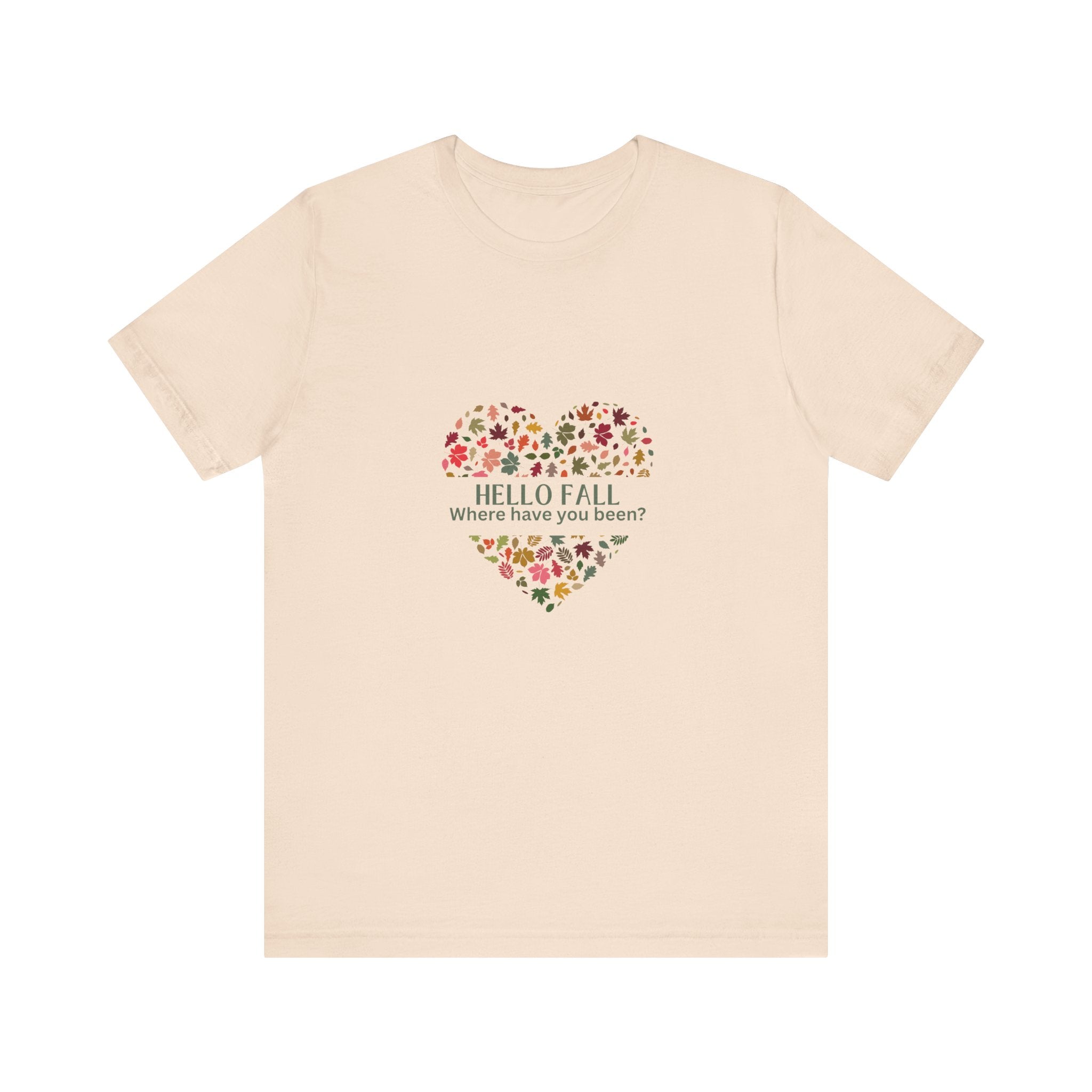 Fall Floral Short Sleeve Tee, Perfect for Autumn, Hello Fall T-Shirt, Seasonal Apparel, Nature Lover Gift, Cozy Autumn Wear