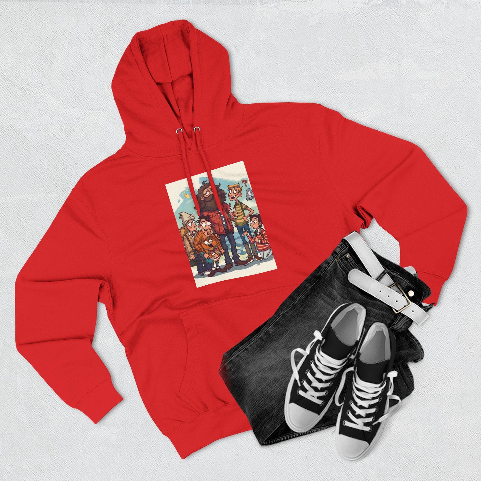 Cozy Family Fun Hoodie, Three-Panel Fleece Sweatshirt, Gift for Parents, Casual Wear, Holiday Apparel, Winter Fashion