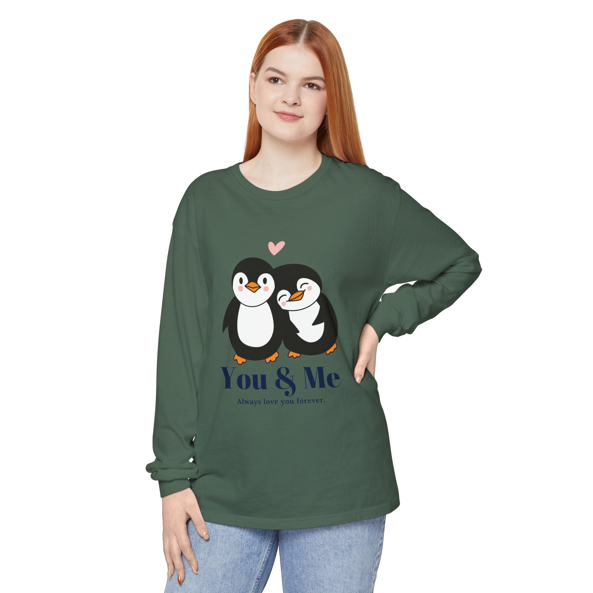 Adorable Penguin Love Long Sleeve T-Shirt | Cute Couples Gift, Valentine's Day Apparel, Matching Tees, Cozy Date Night Wear, [...]
