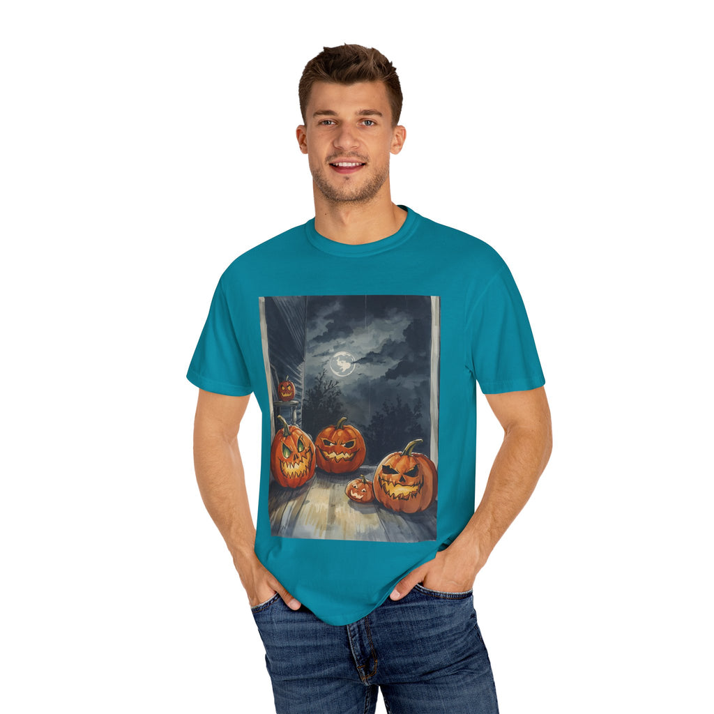 Halloween Pumpkin Spooky Unisex Garment-Dyed T-shirt