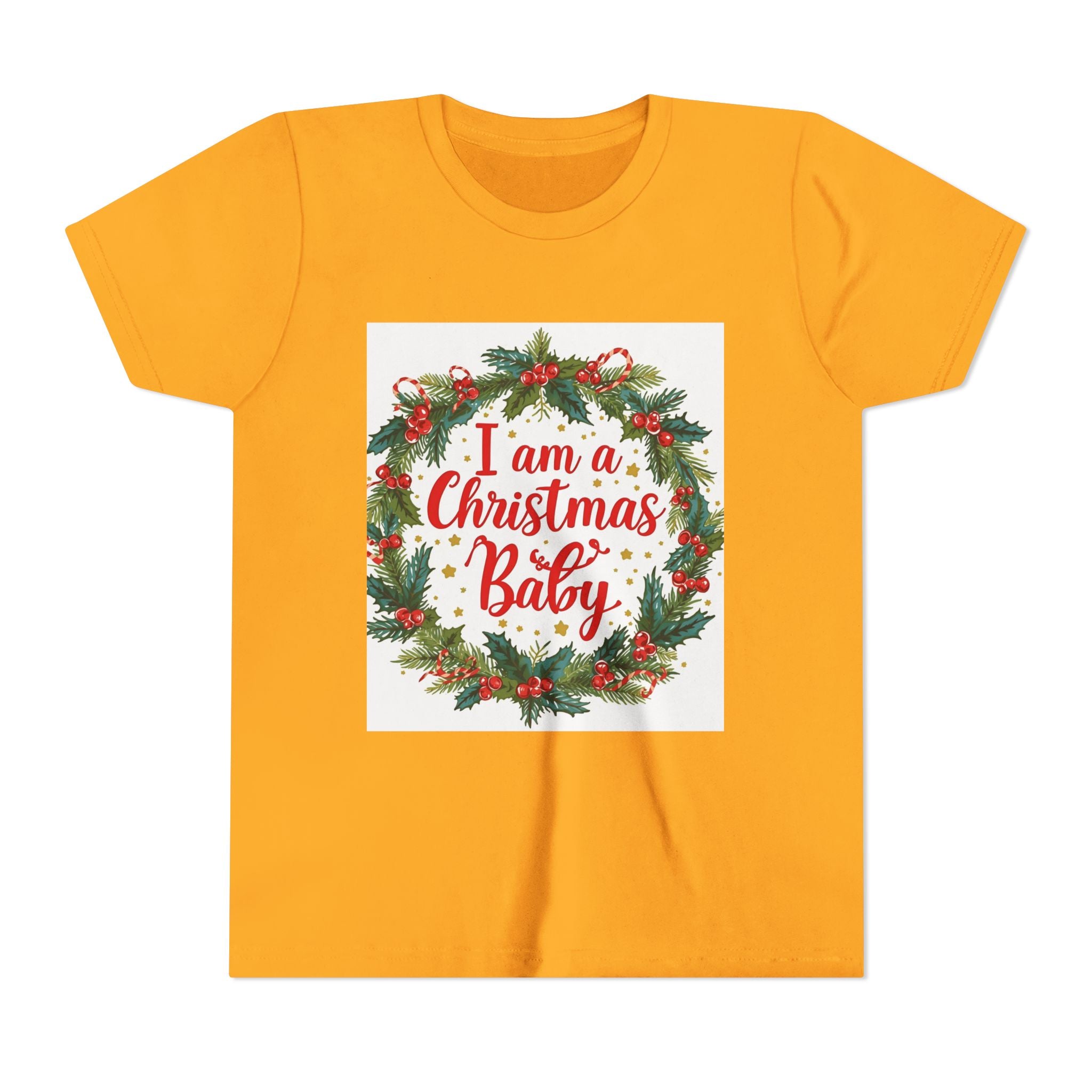 I Am A Christmas Baby Youth Short Sleeve Tee