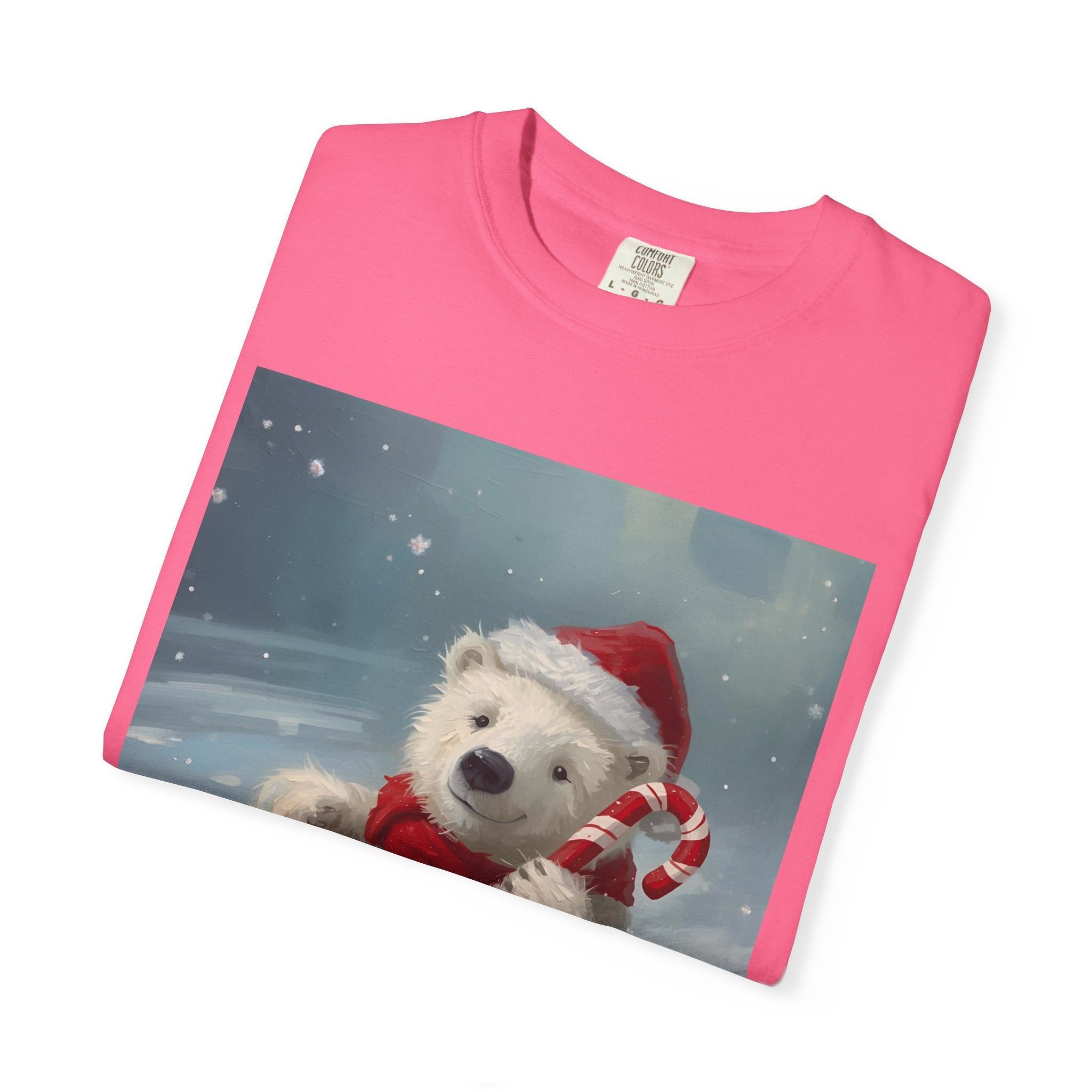 Cozy Christmas Bear T-Shirt, Winter Apparel, Holiday Gift, Family Matching Tee, Cute Polar Bear Design, Festive Outfit