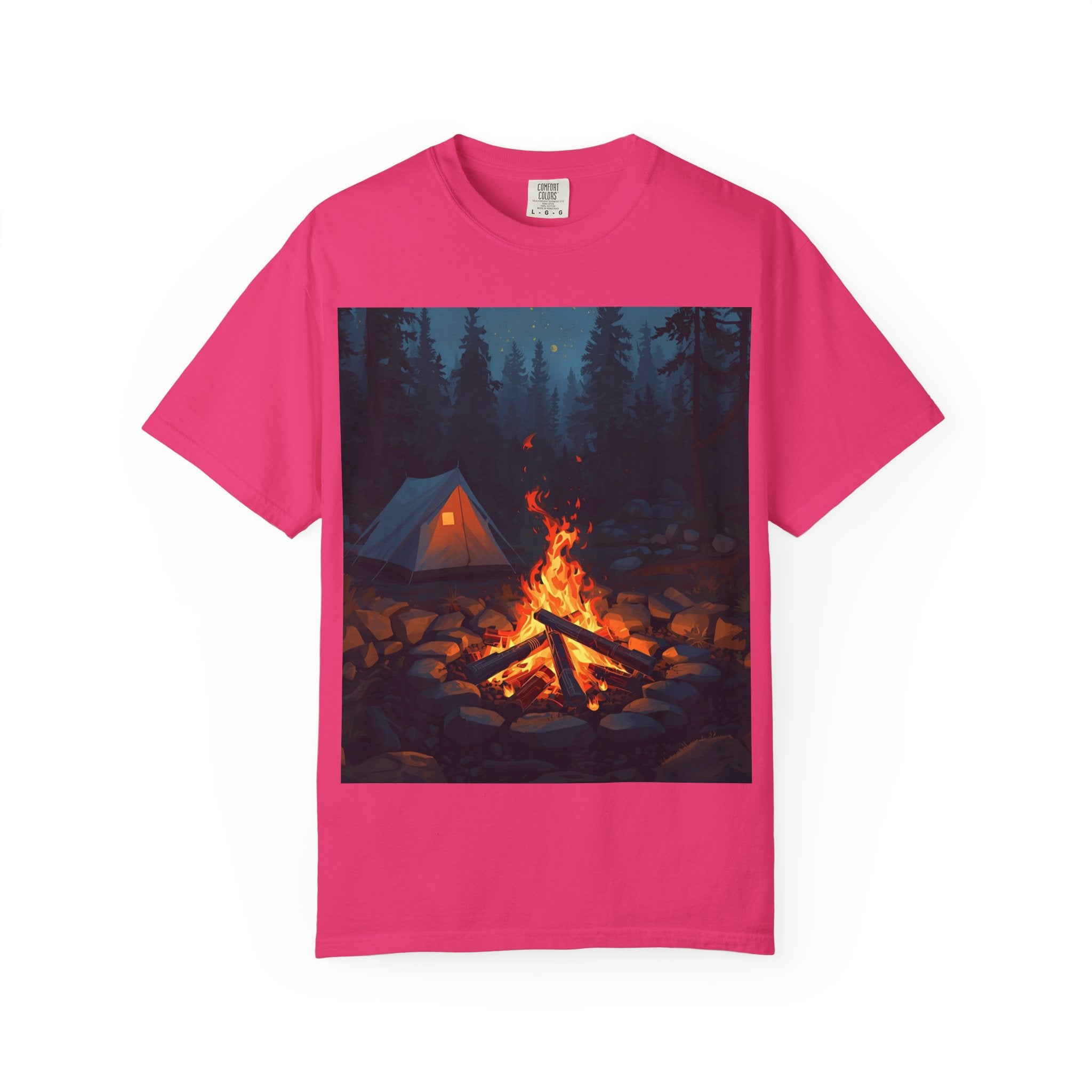 Campfire Adventure T-Shirt - Unisex Outdoors Shirt, Camping Apparel, Nature Lover Gift, Travel Tee, Boho Style Wear