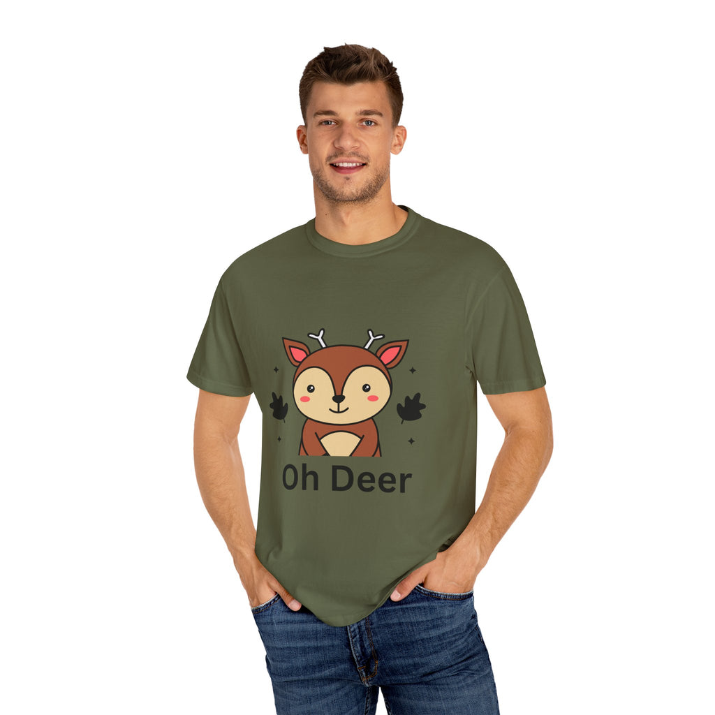 Cute 'Oh Deer' Unisex T-Shirt, Funny Animal Tee, Gift for Animal Lovers, Perfect for Birthdays and Holidays, Casual Wear